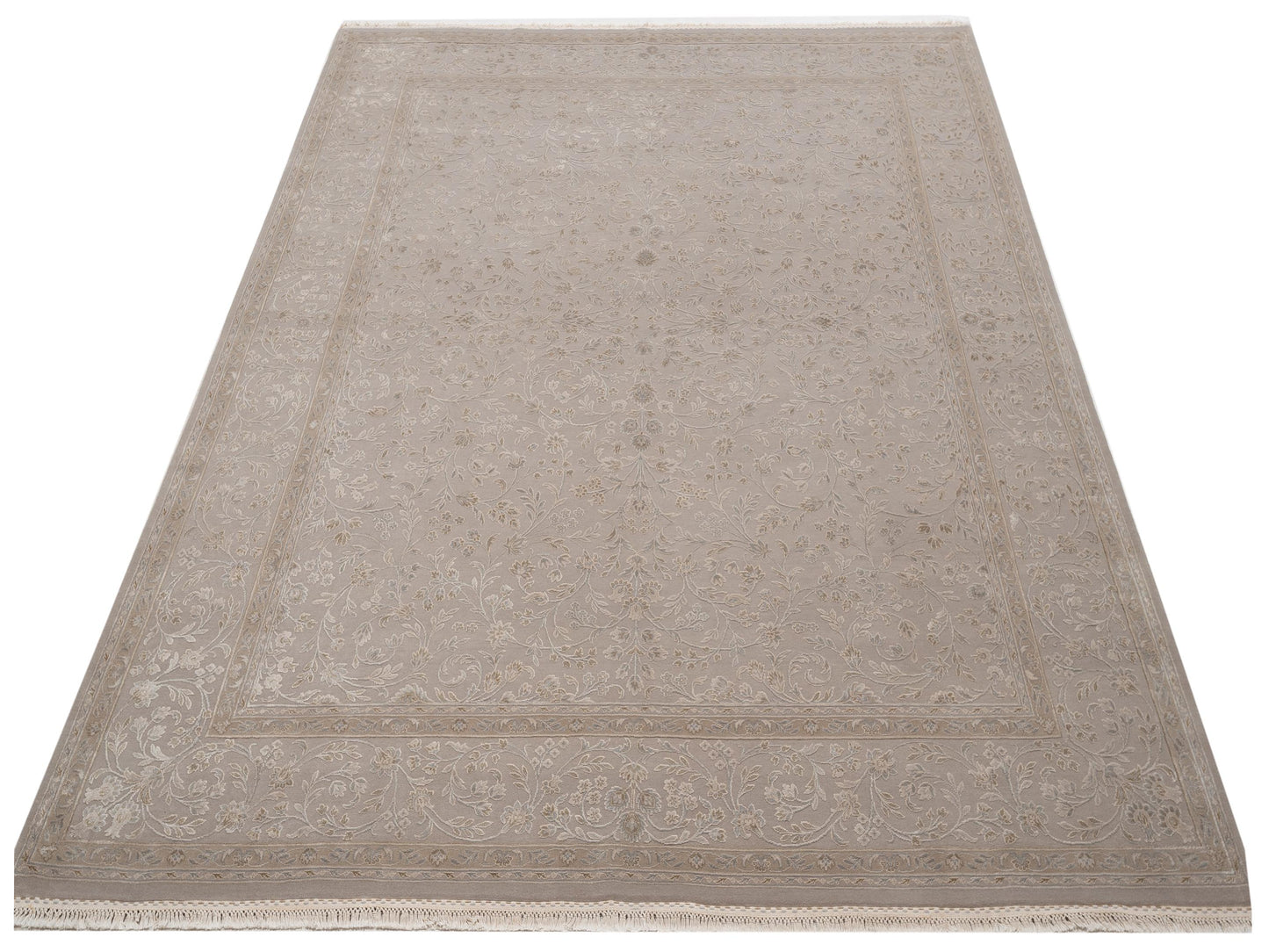 Imperial Silk 141447 Silver 8x10.1 Hand Knotted Rug