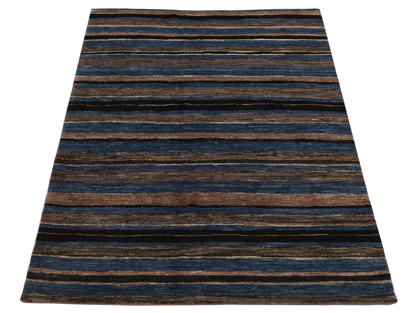 Tibetino 154025 Blue Brown 5.4x8.3 Hand Knotted Rug