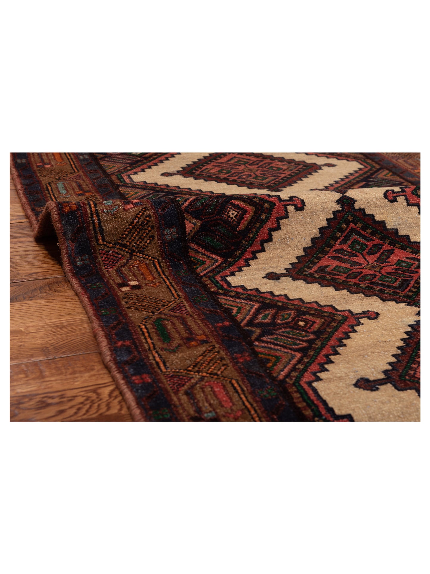 Persian 147671 Ivory Brown 2.9x8.10 Hand Knotted Rug