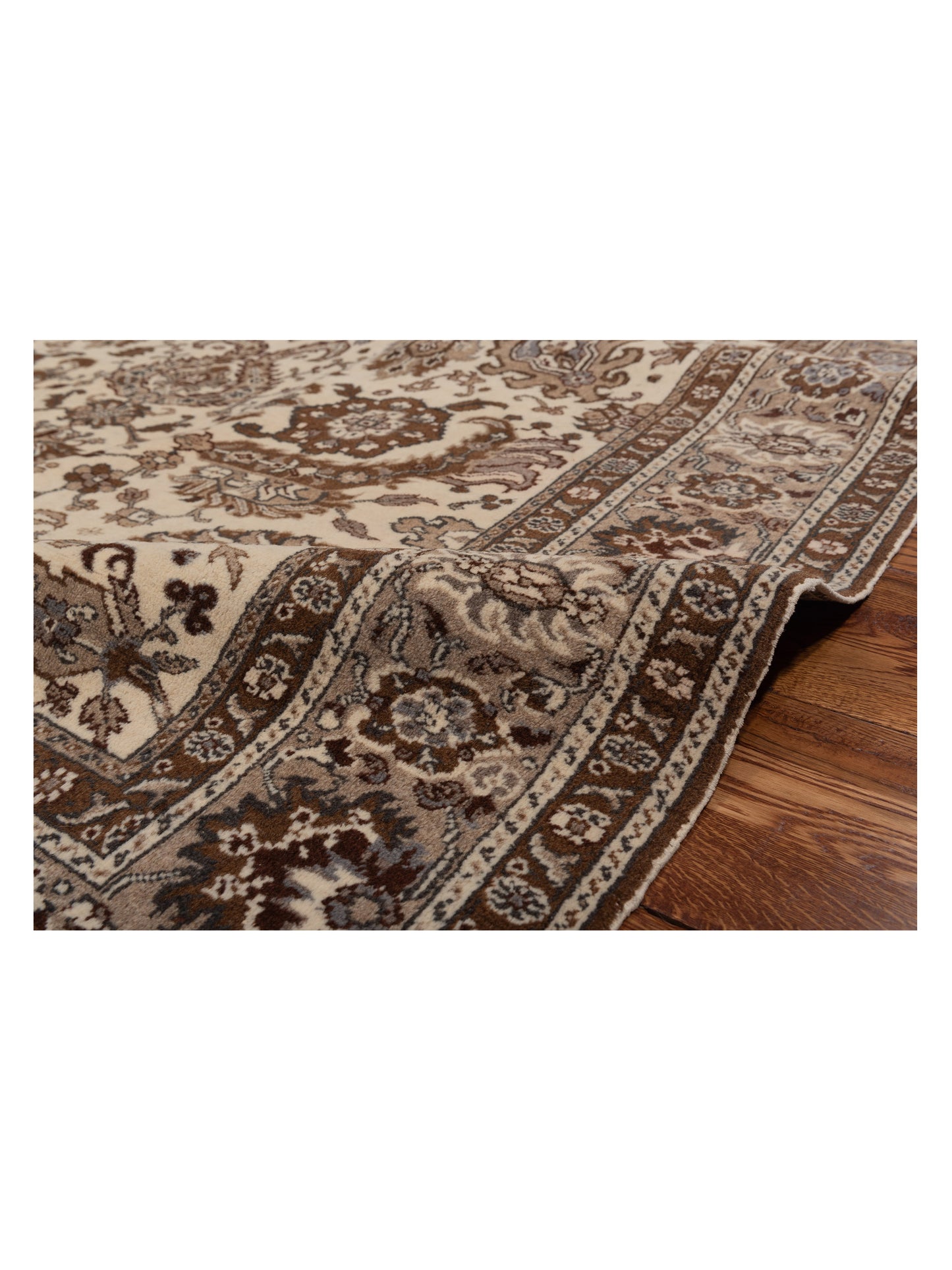 Sivas 90108 Ivory Brown 6.8x9.8 Hand Knotted Rug