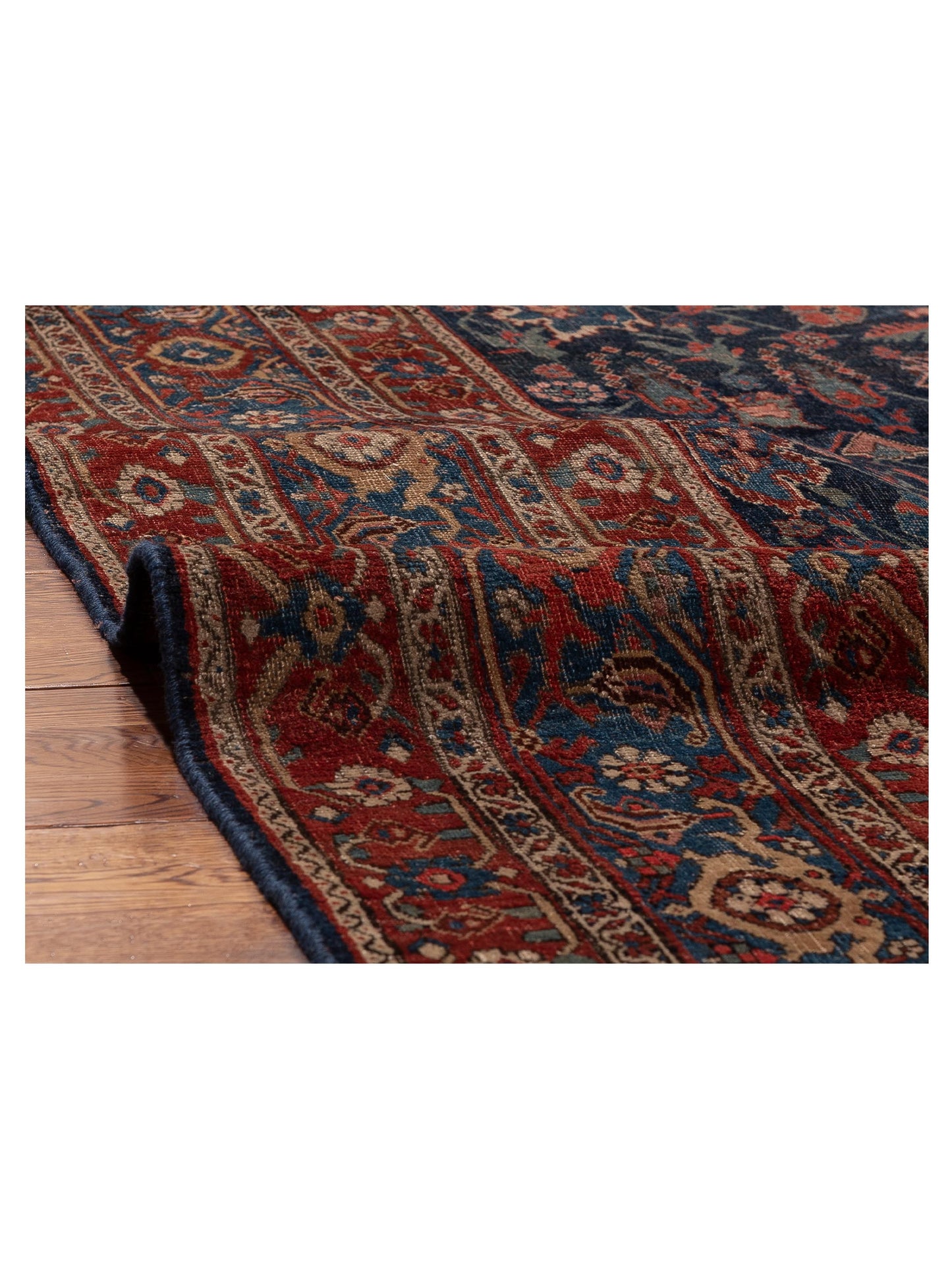 Persian Antique 125869 Blue Red 10.8x17.7 Hand Knotted Rugs