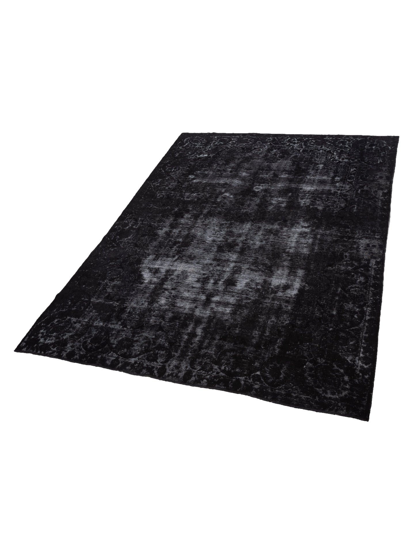 Vintage 133160 Black Black 9.7x13 Hand Knotted Rug