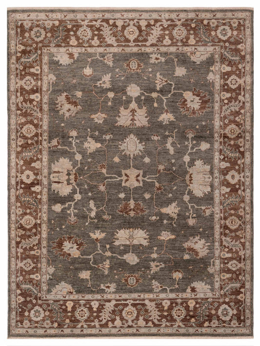 Anadol Angora Oushak  Green Brown Traditional