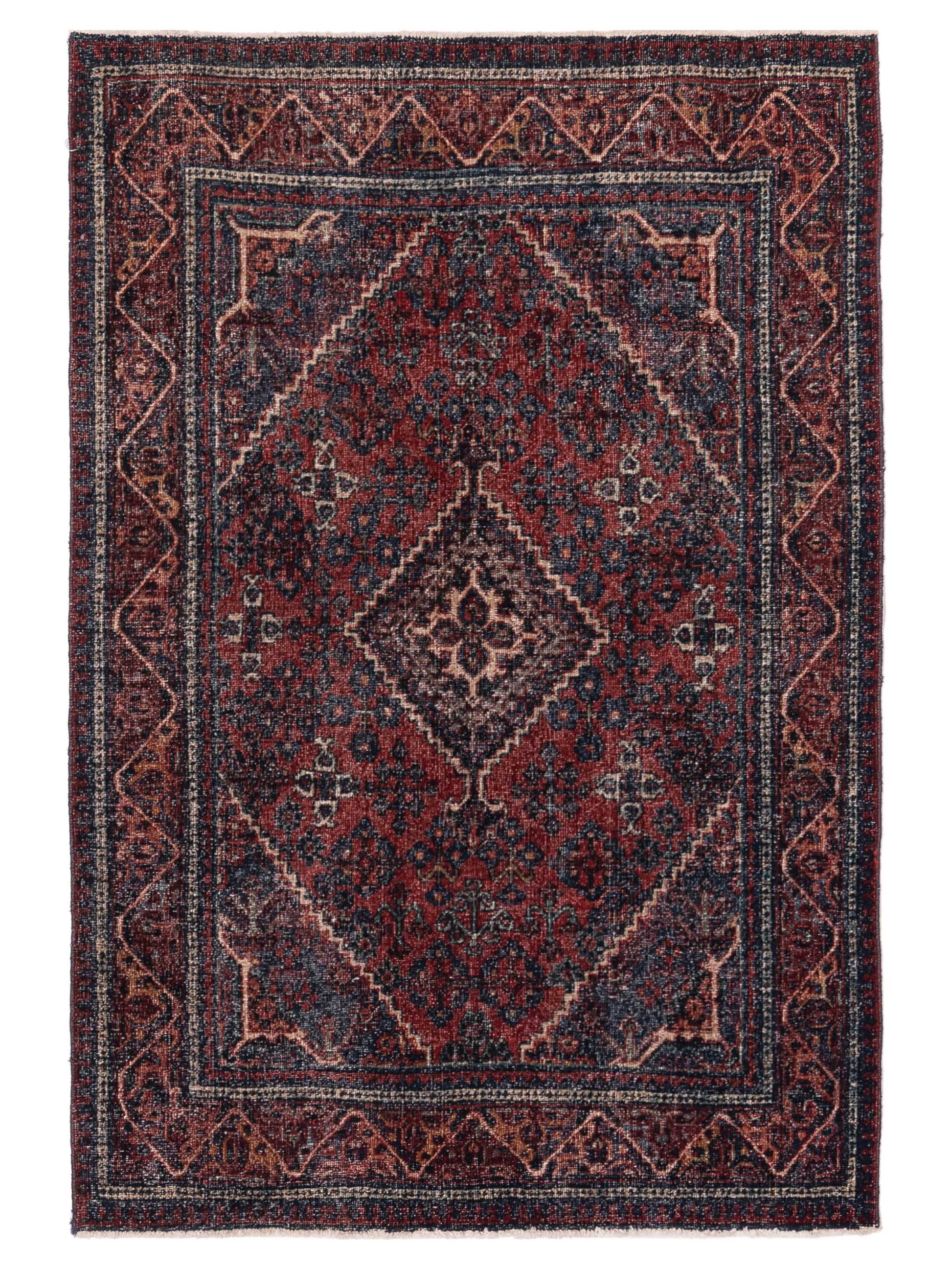 Pasha Persian  Charcoal Red Traditional