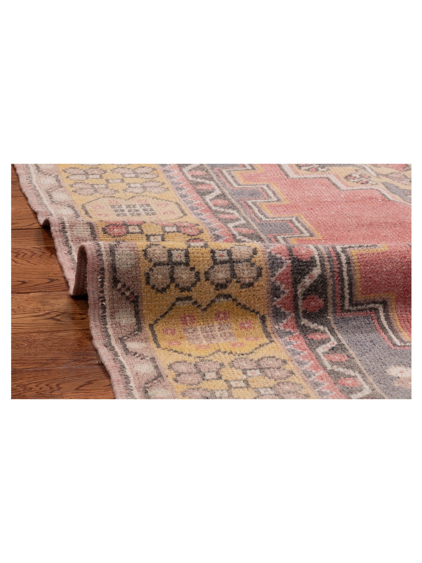 Old Anatolian 154184 Pink Gold 3.10x5.11 Hand Knotted Rug