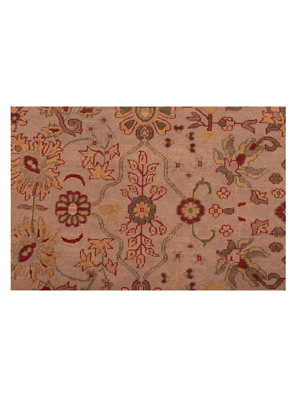 Antique Loom 105048 Taupe Red 9.4x12.2 Hand Knotted Rug