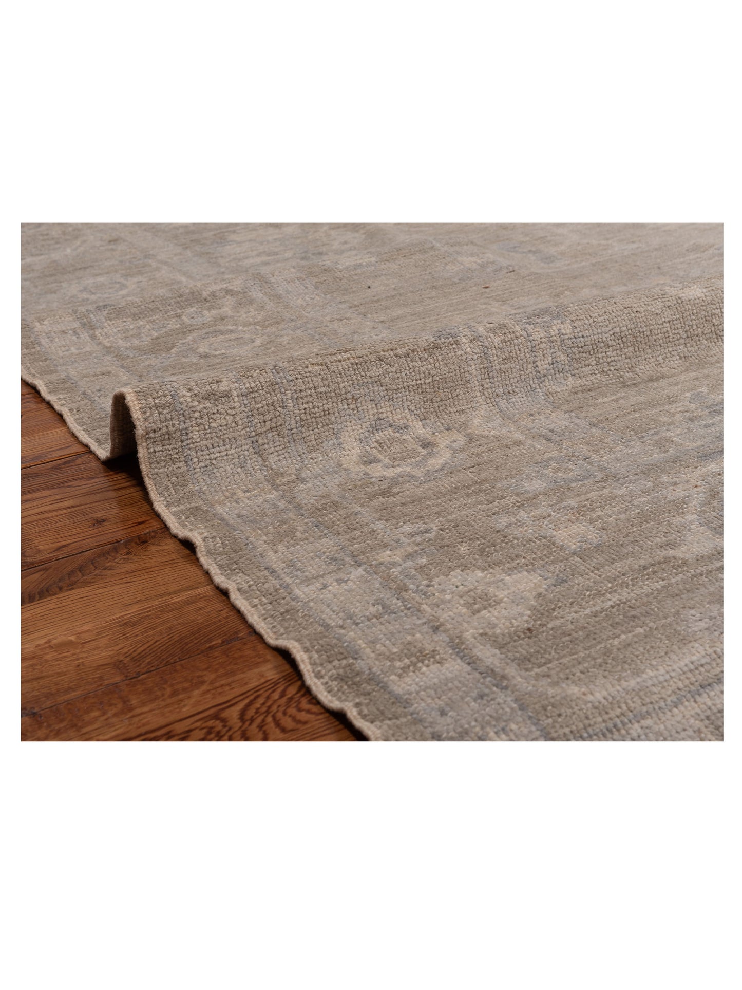 Angora Oushak 150695 Gray Gray 8.2x9.7 Hand Knotted Rug
