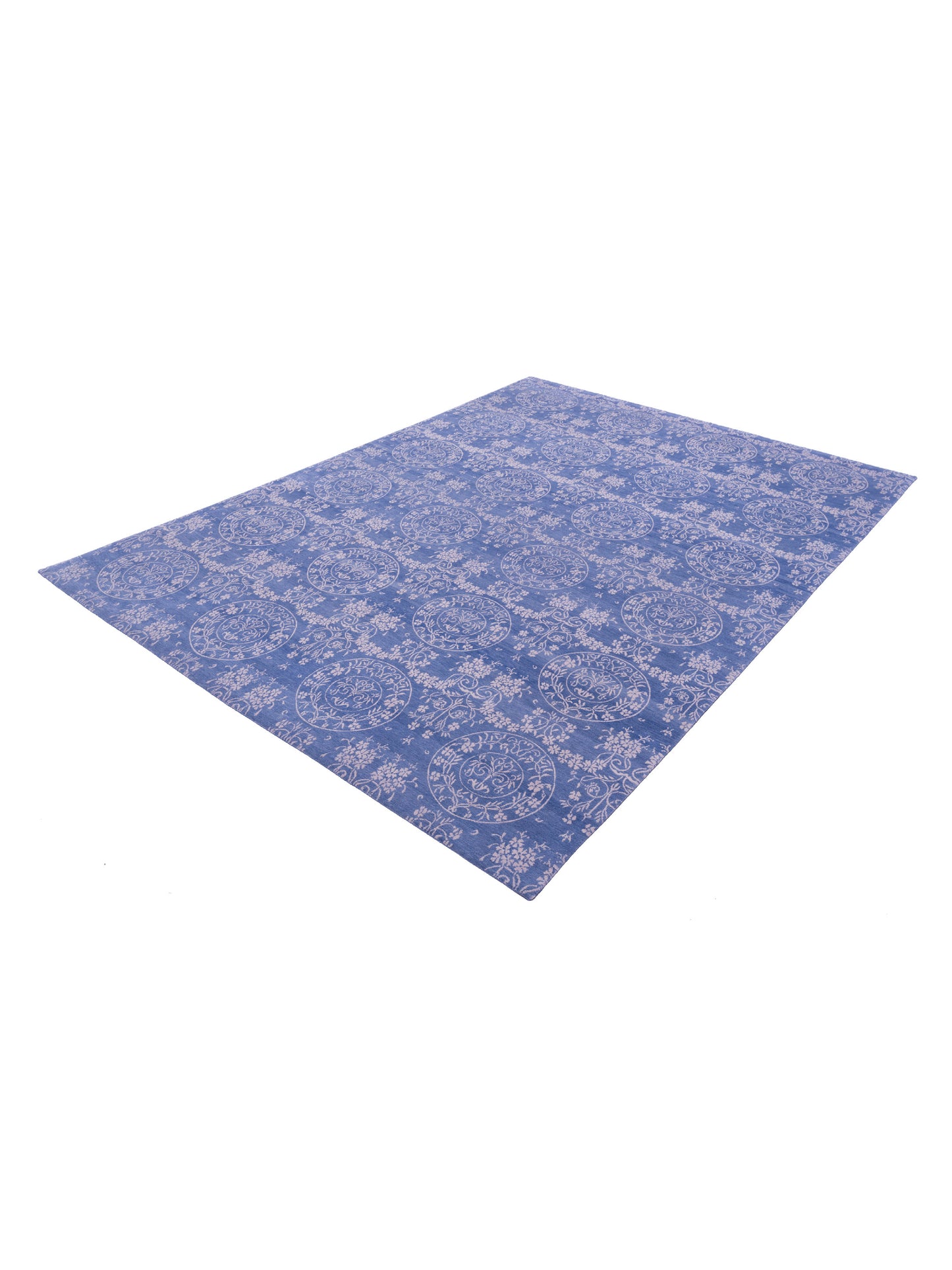 Nepalese 104150 Gray Blue 9x12 Hand Knotted Rug