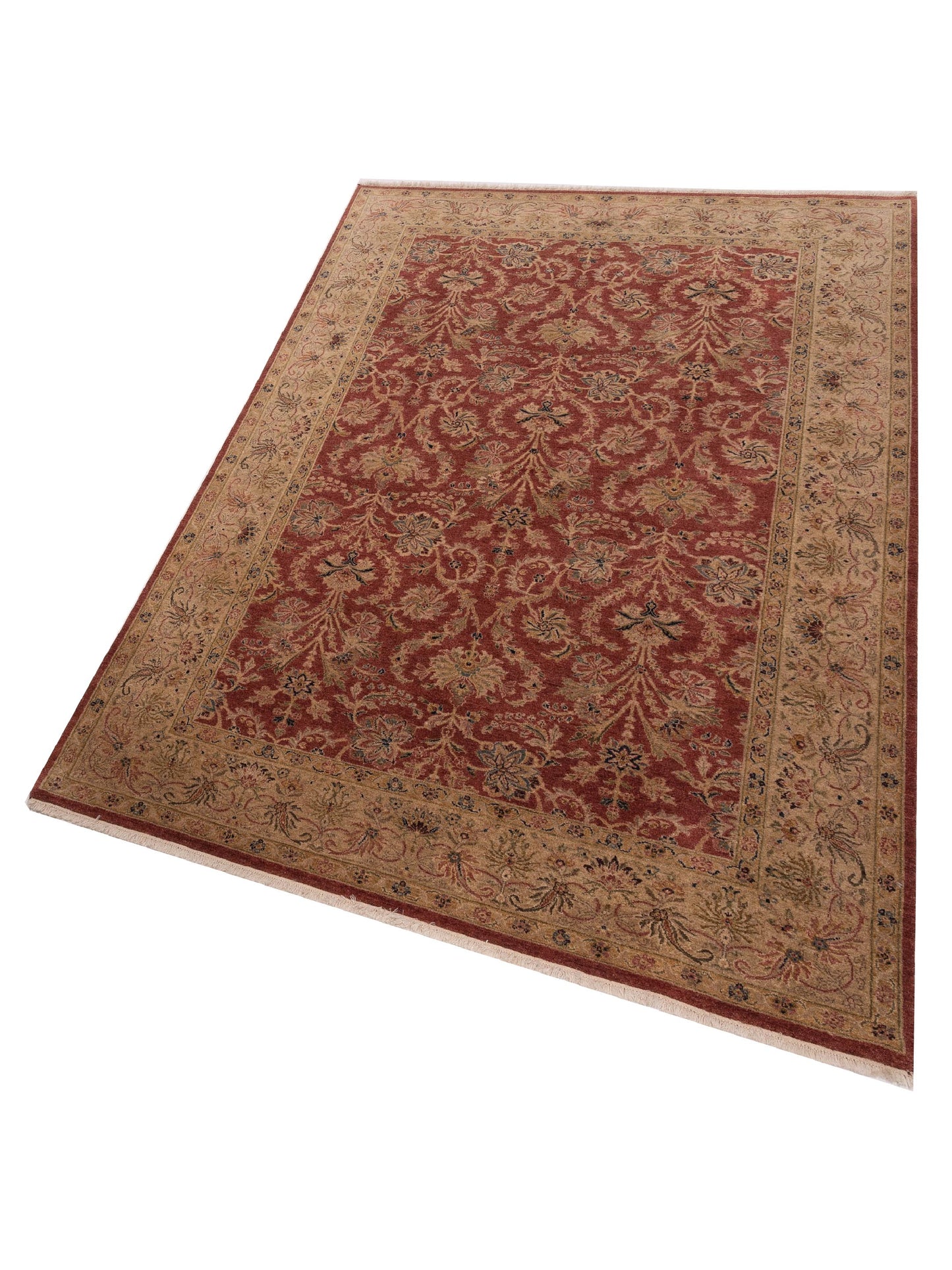 Platinum 115022 Red Gold 6.1x9.1 Hand Knotted Rug