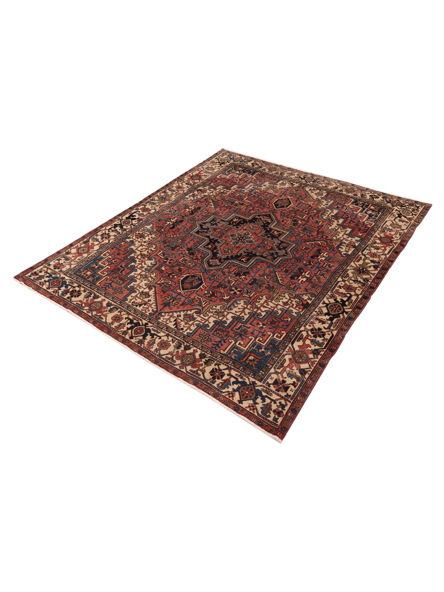 Antique Heirloom 81233 Red Ivory 8.8x10.3 Hand Knotted Rug