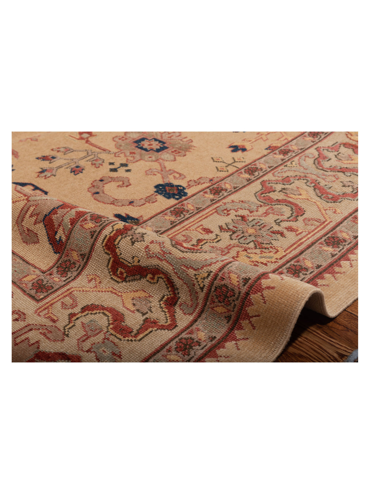 Antique Loom 105097 Beige Ivory 6.11x8.4 Hand Knotted Rug
