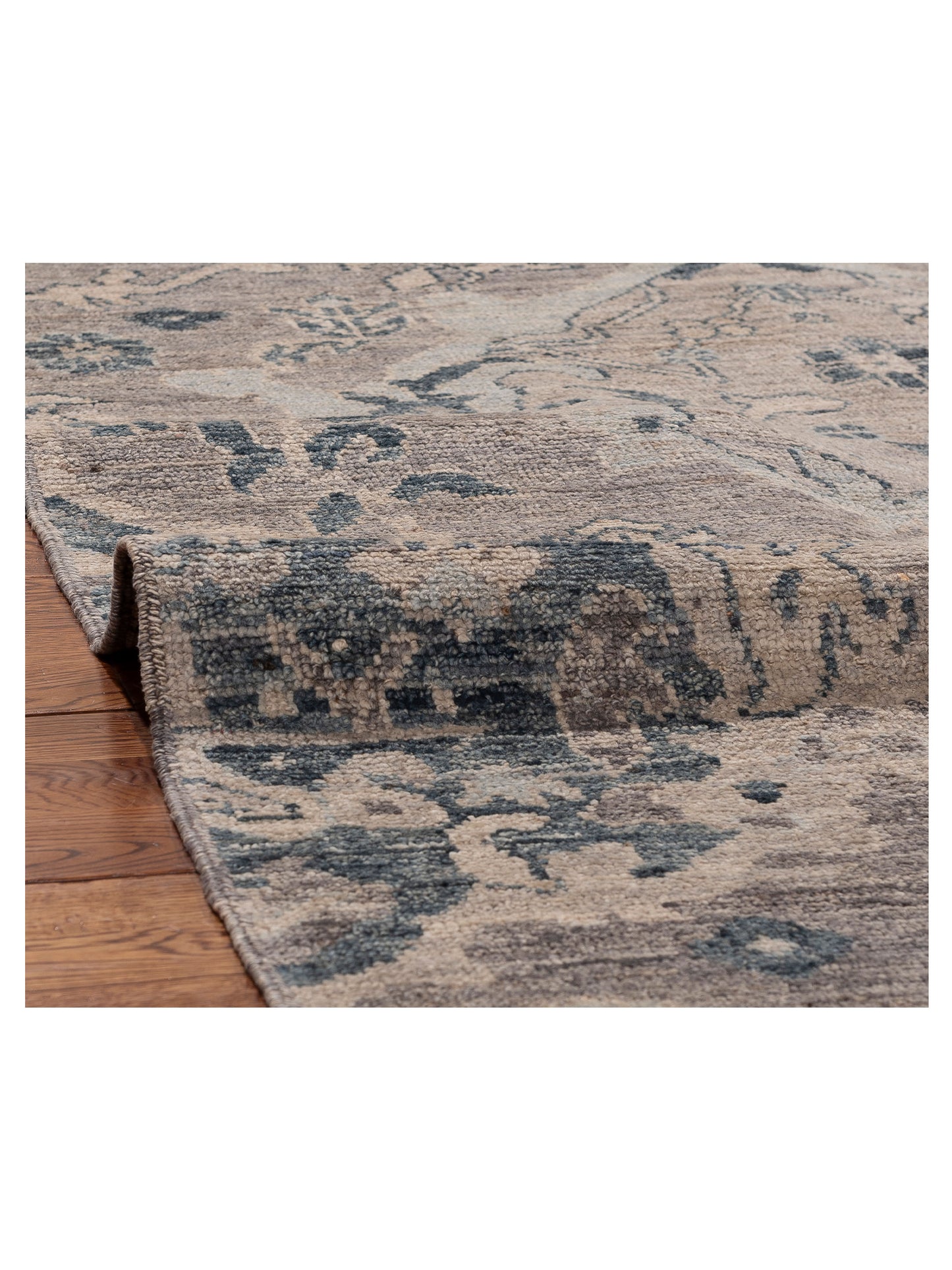 Angora Oushak 156072 Gray Blue 8.10x11.4 Hand Knotted Rug