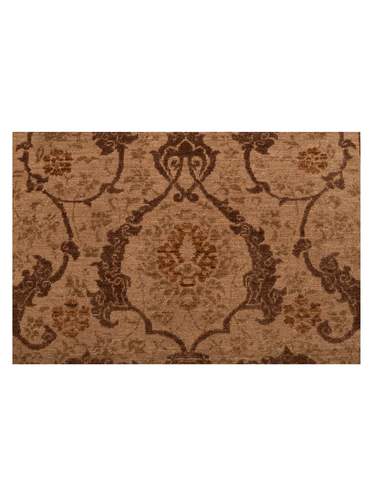 Defne Orchid Brown Brown 9.4x11.8 Hand Knotted Rug