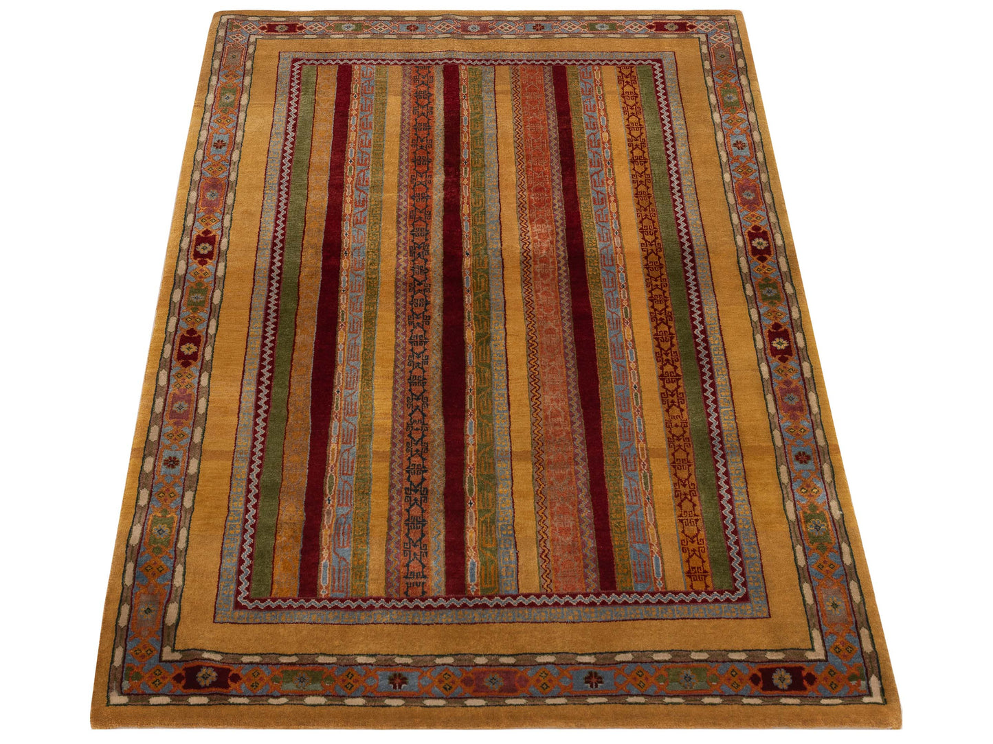 Shawl 110865 Multi 4x5.11 Hand Knotted Rug