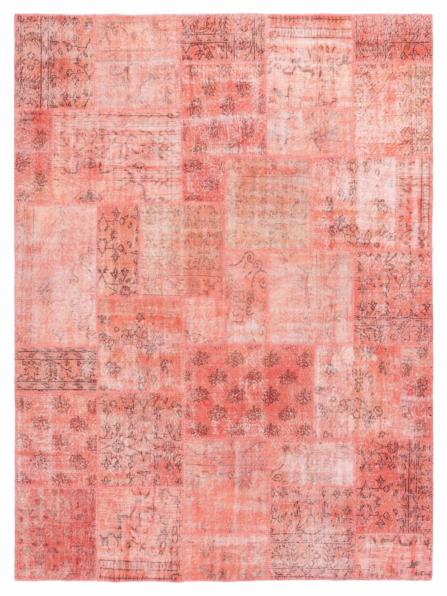 Pasha Turkish Vestige Patchwork  Orange  Contemporary