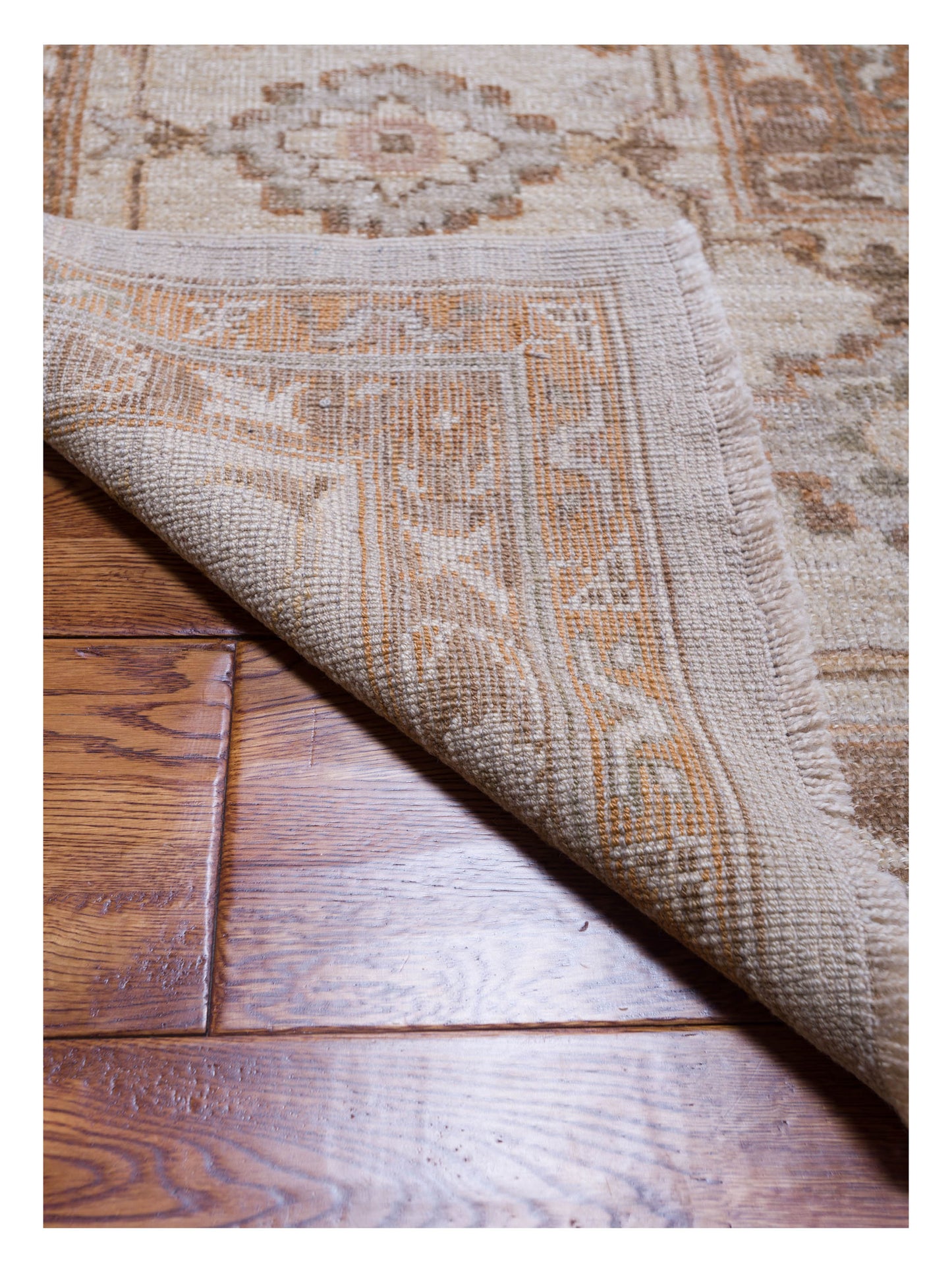 Angora Oushak 128142 Silver Ivory 14.3x17.5 Hand Knotted Rug