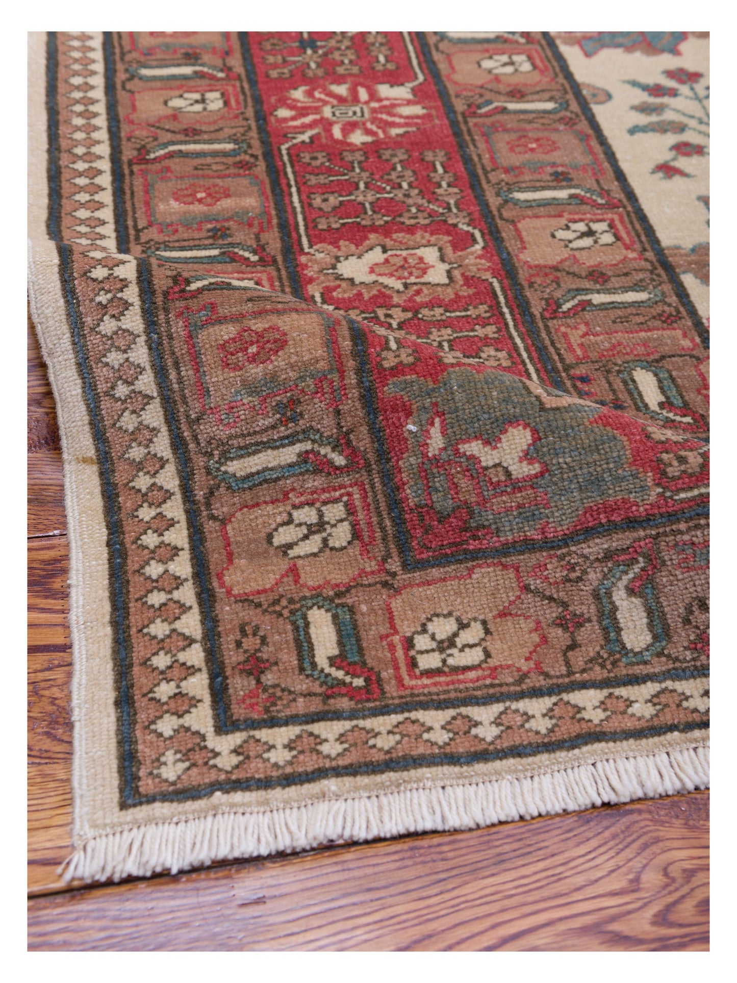 Antique Loom 107939 Beige Rust 10.5x14.7 Hand Knotted Rug