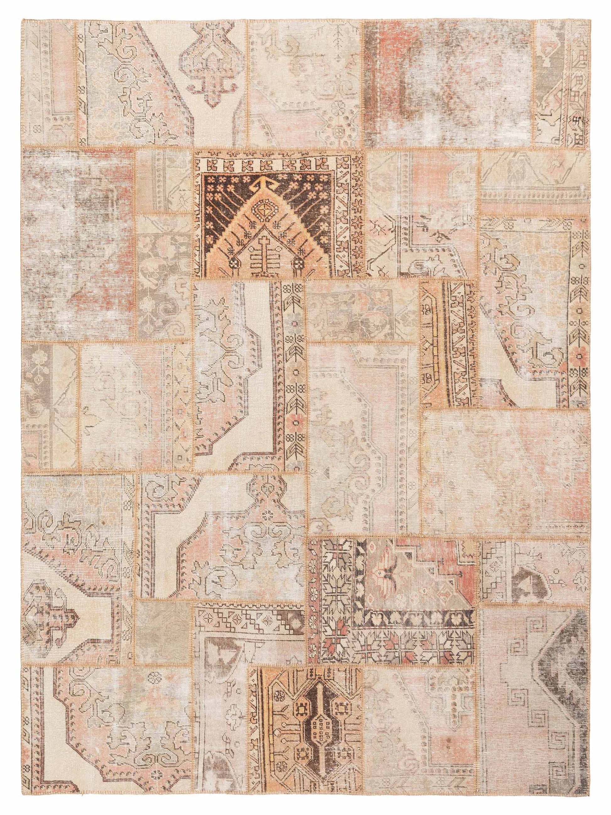 Pasha Turkish Vestige Patchwork  Light Brown  Contemporary