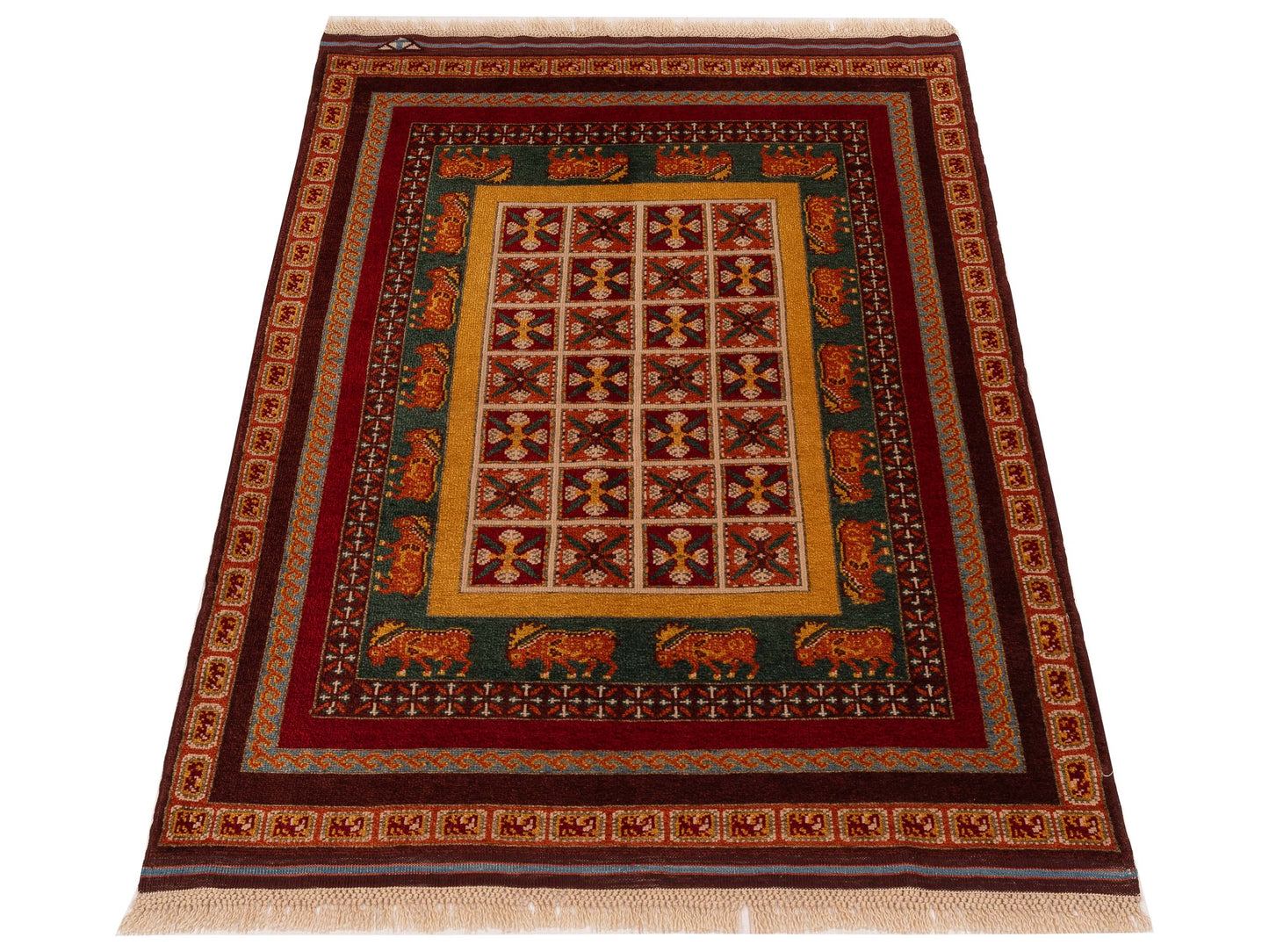 Shawl 129749 Multi 4.3x5.9 Hand Knotted Rug