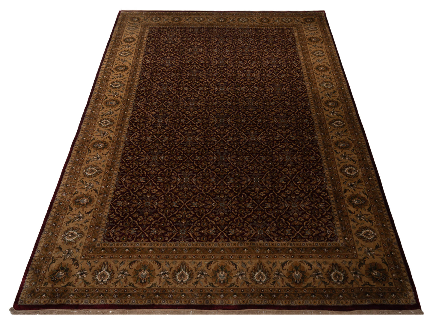 Crown 84097 Red Beige 12x18 Hand Knotted Rug