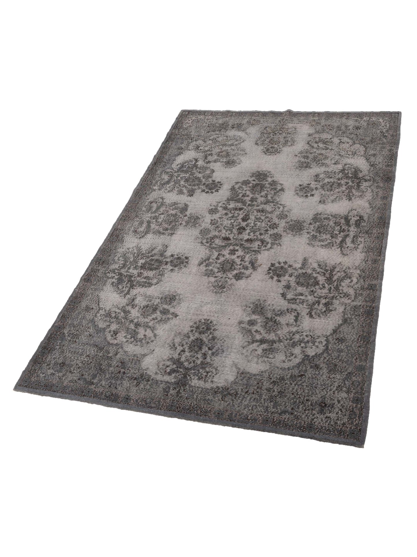 Vintage 121961 Gray 7.2x11 Hand Knotted Rug