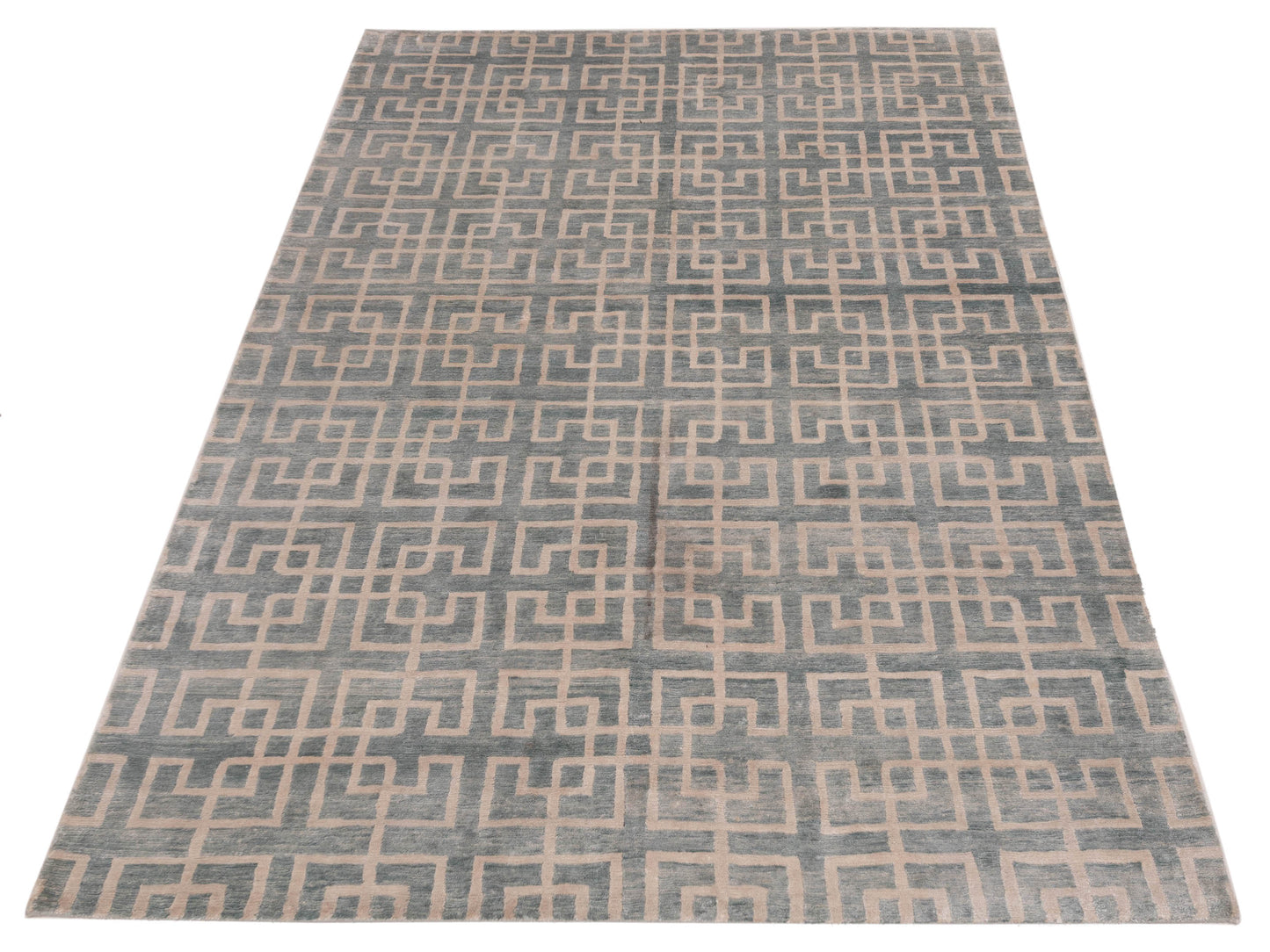 Tibetino 119742 Blue 6.1x8.10 Hand Knotted Rug