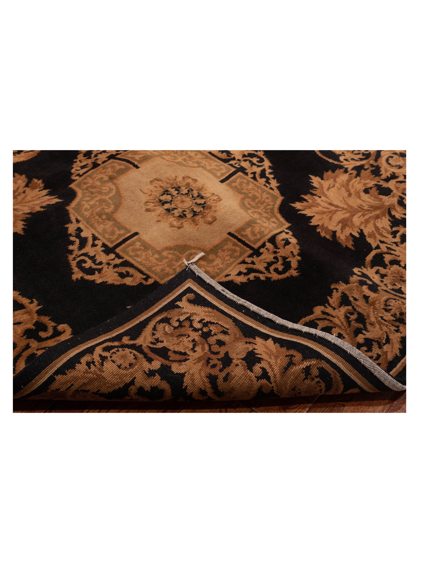 Savannorie 83798 Black Gold 8.10x12 Hand Knotted Rug