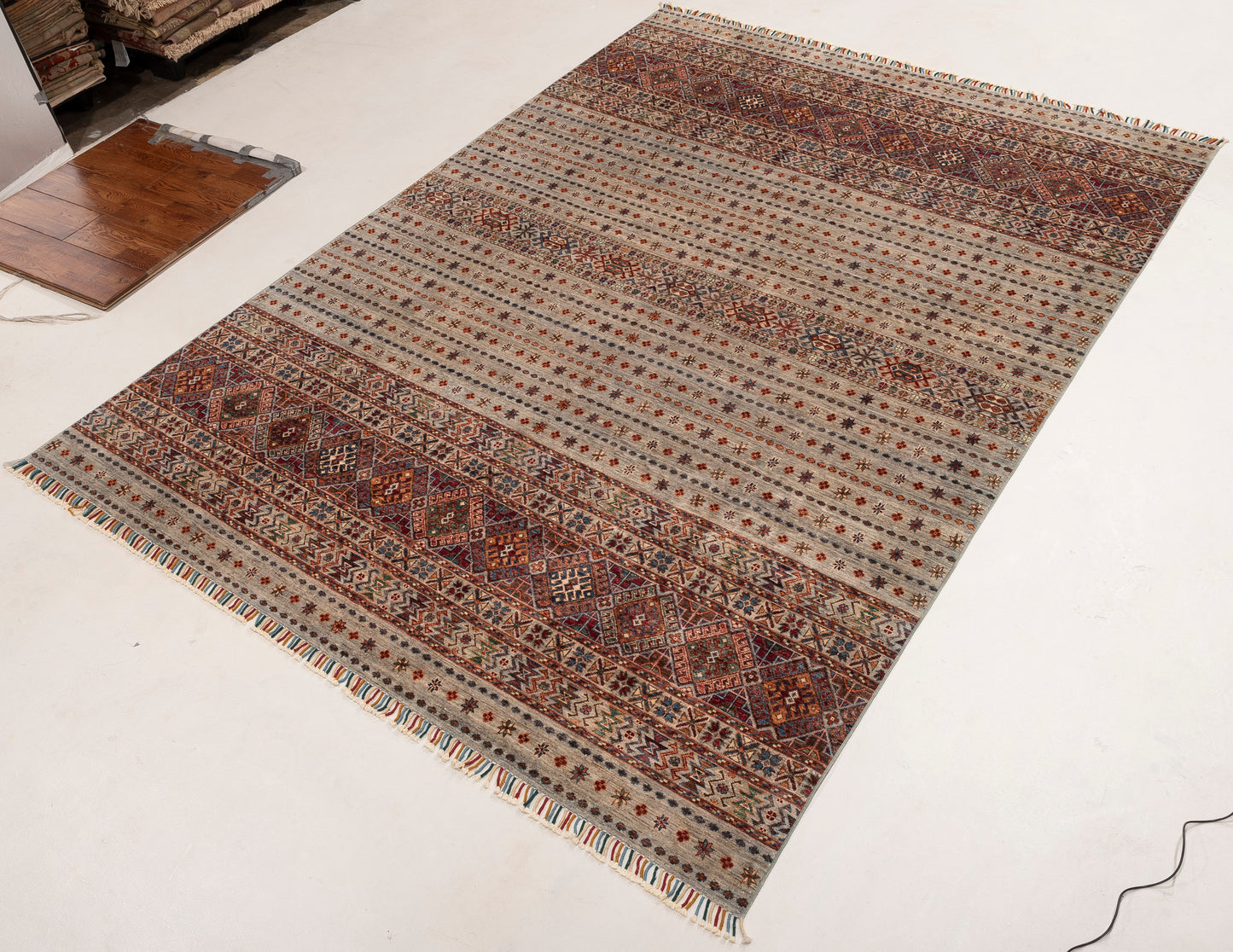 Horosan 151953 Silver Red 8.2x11.5 Hand Knotted Rug