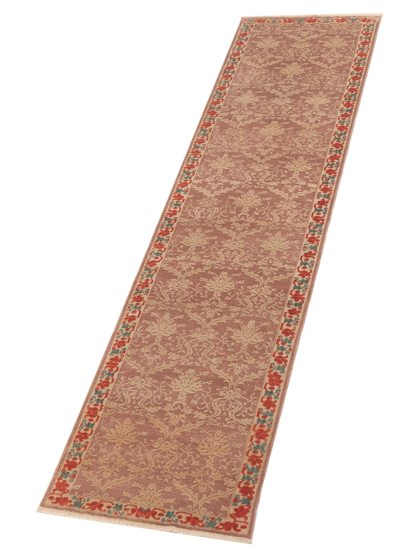 Antique Loom 107978 Purple Beige 2.6x9.11 Hand Knotted Rug