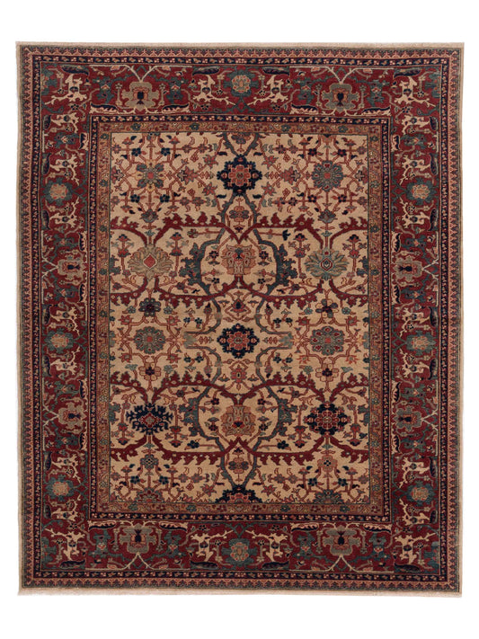 Pasha Antique Loom  Ivory Red Traditional