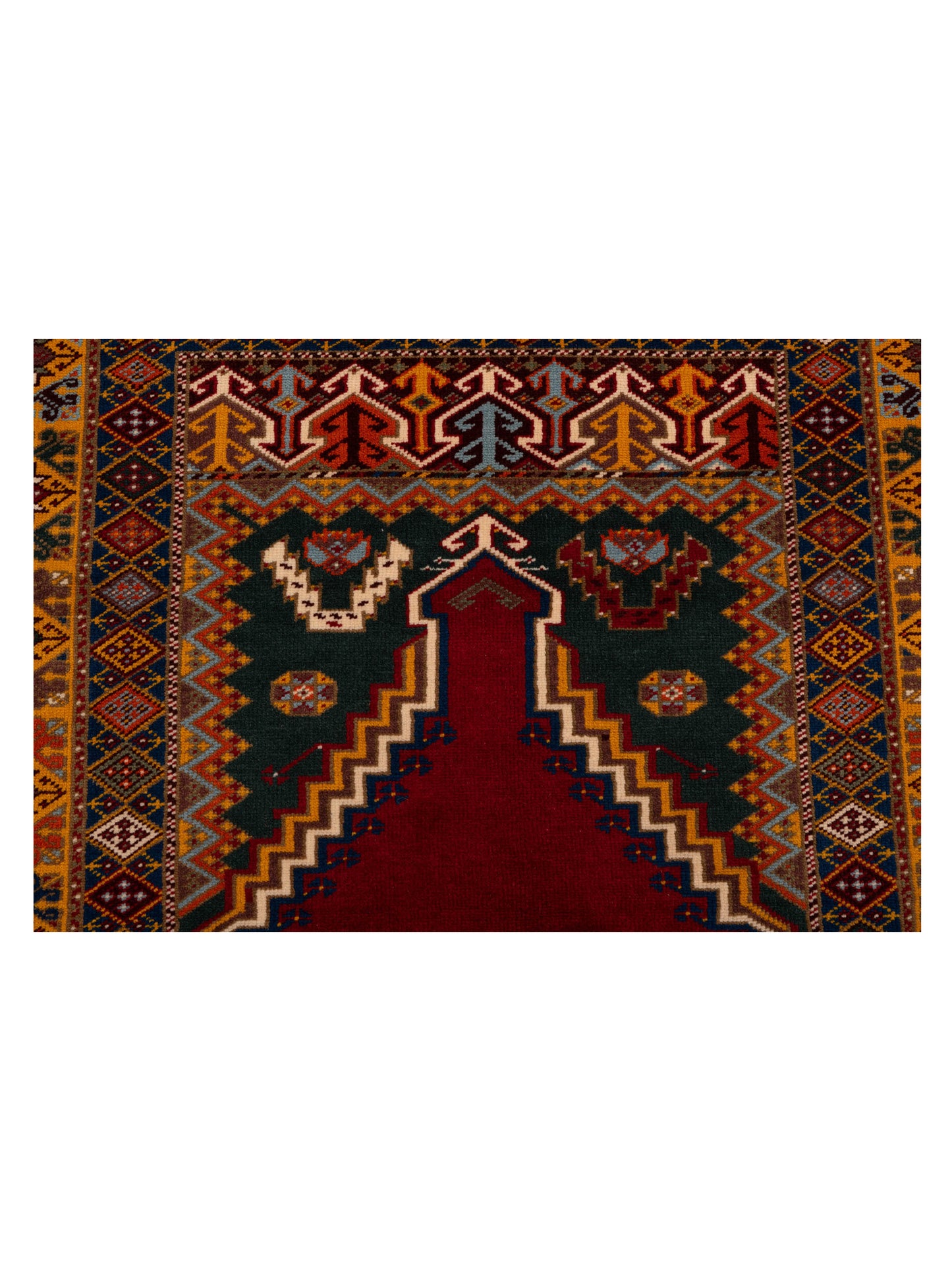 Turkish Shirwan 148348 Red Gold 4.2x5.6 Hand Knotted Rug
