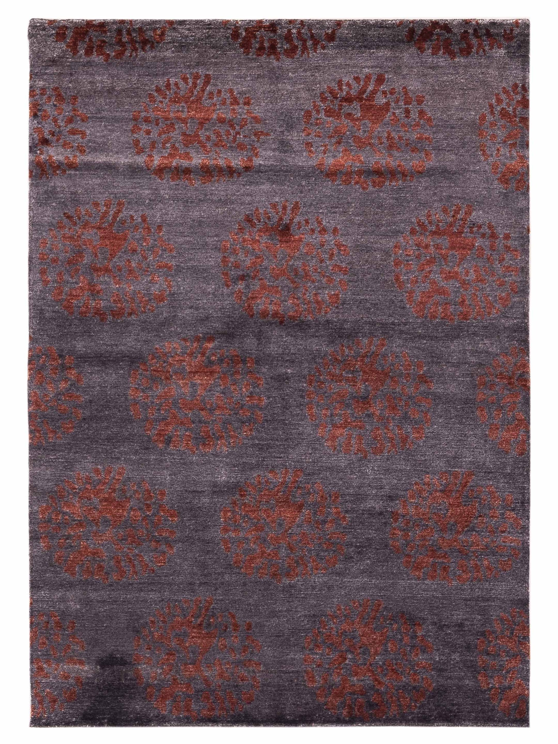 Siena Tibetino  Charcoal Red Contemporary