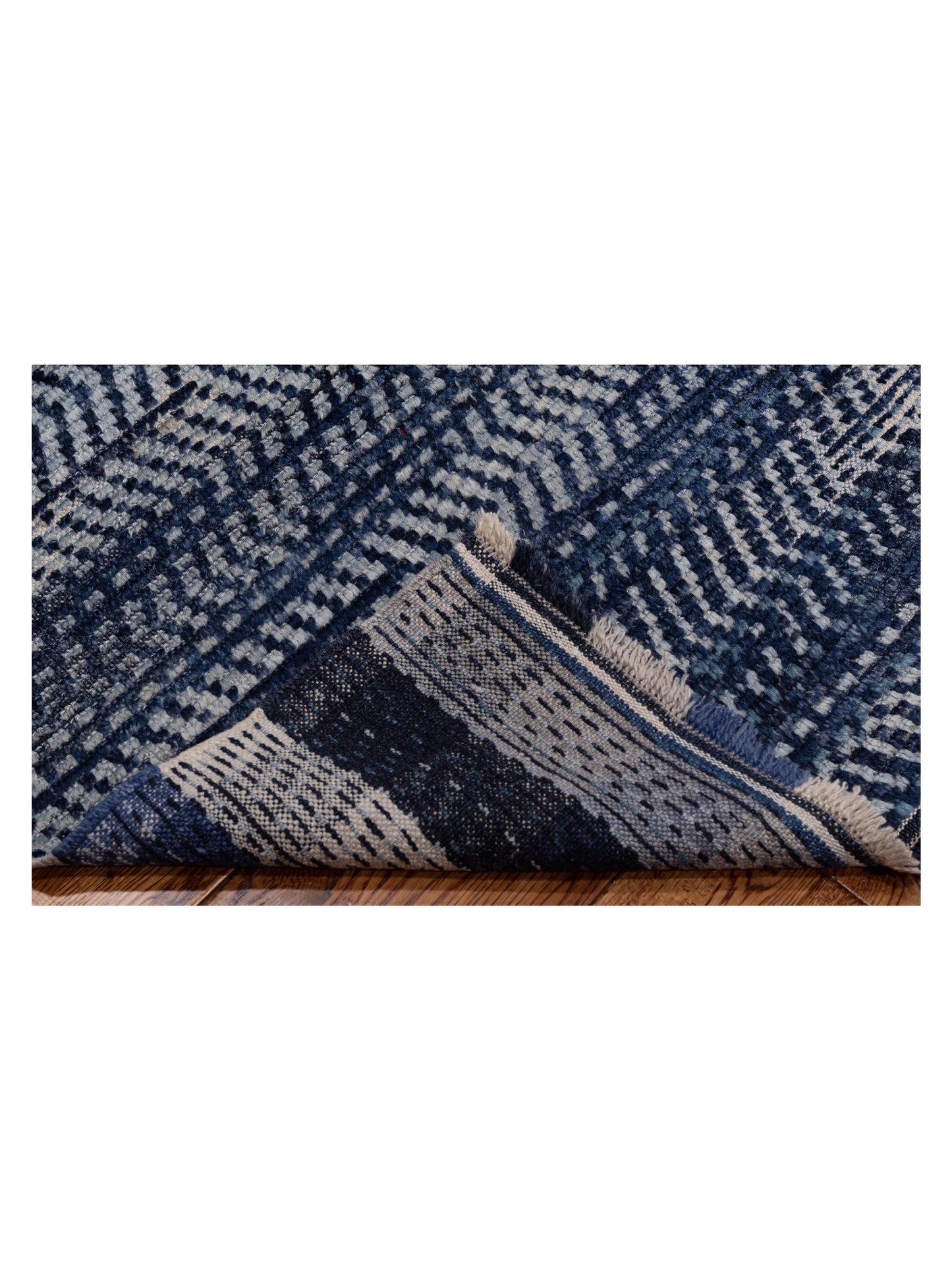 Atlas 149667 Indigo Gray 6.1x9.1 Hand Knotted Rug