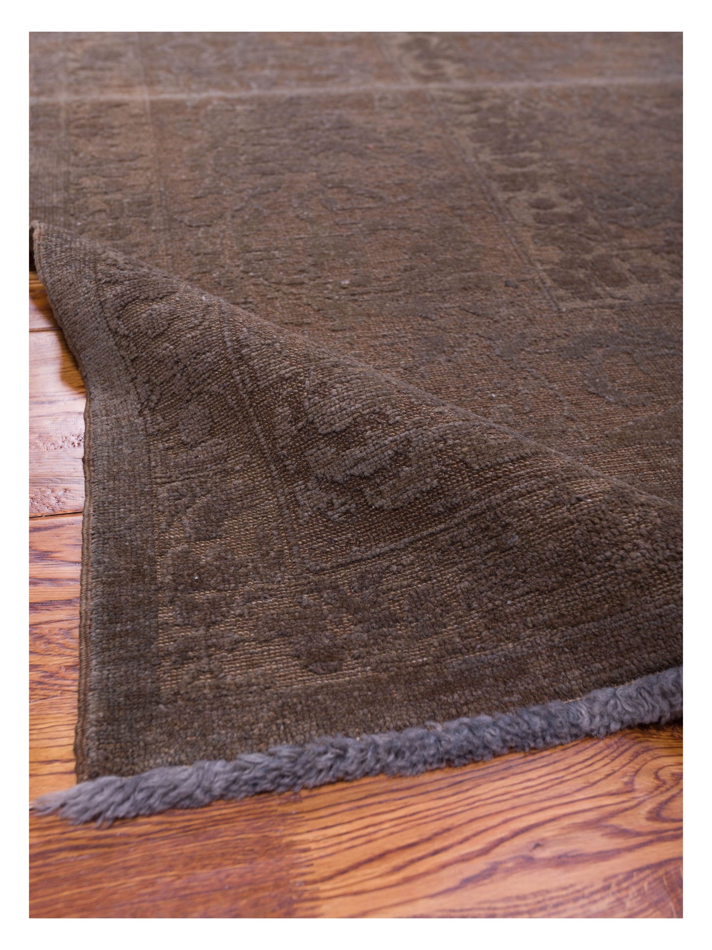 Color Bouquet 108867 Brown Gray 10.3x13.6 Hand Knotted Rug