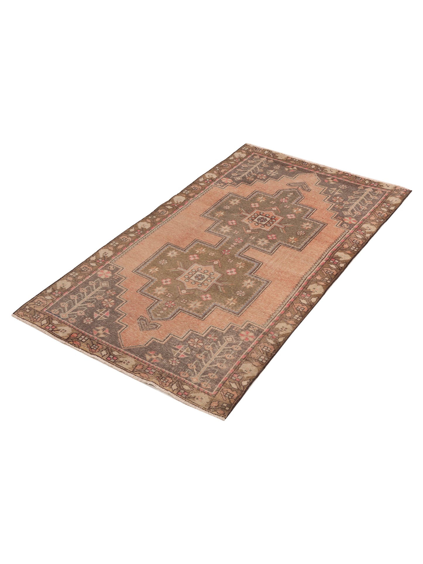 Old Anatolian 154150 Pink Brown 4.3x7.4 Hand Knotted Rug
