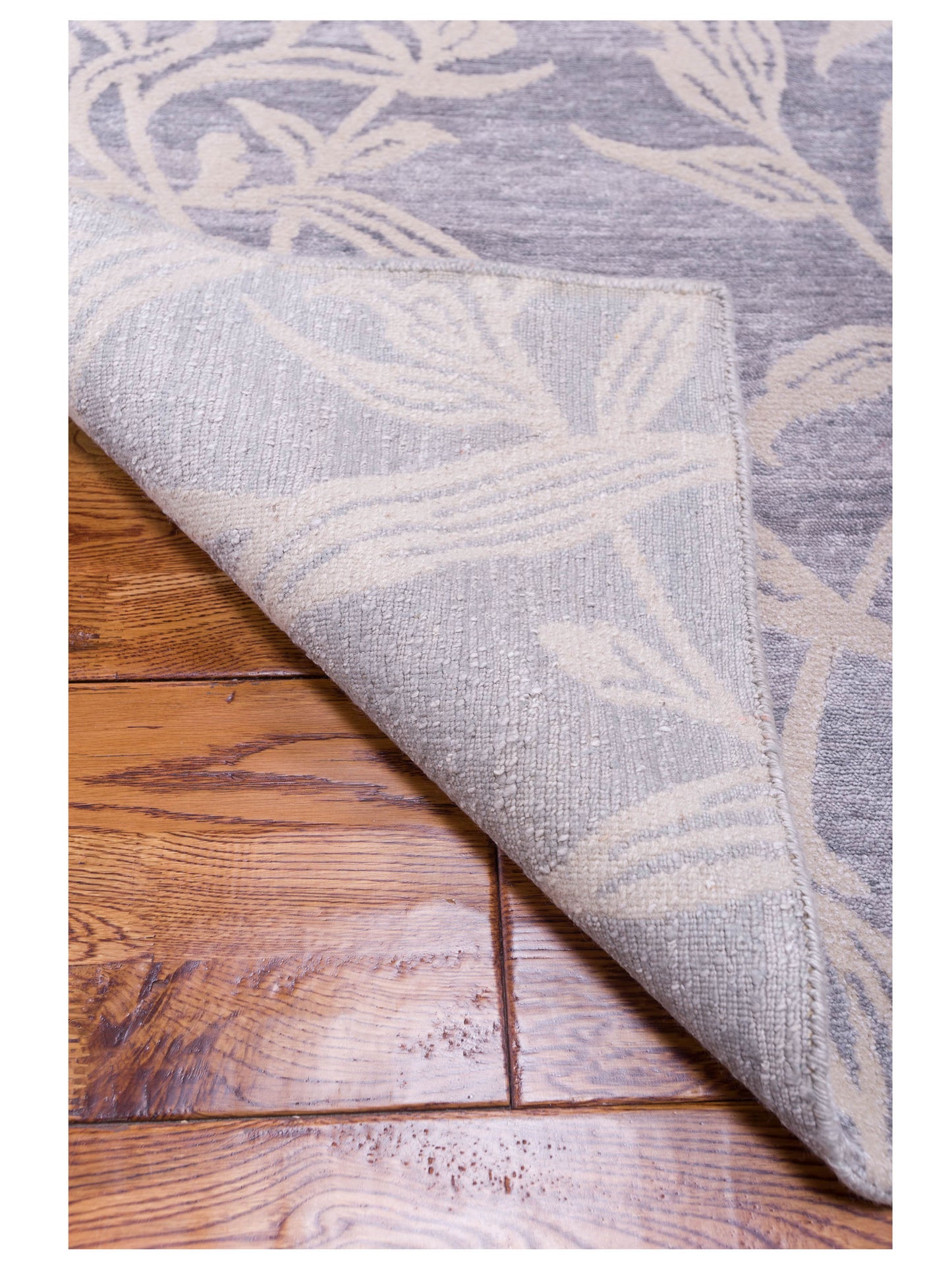 Tibetino 119739 Gray Ivory 4x5.11 Hand Knotted Rug