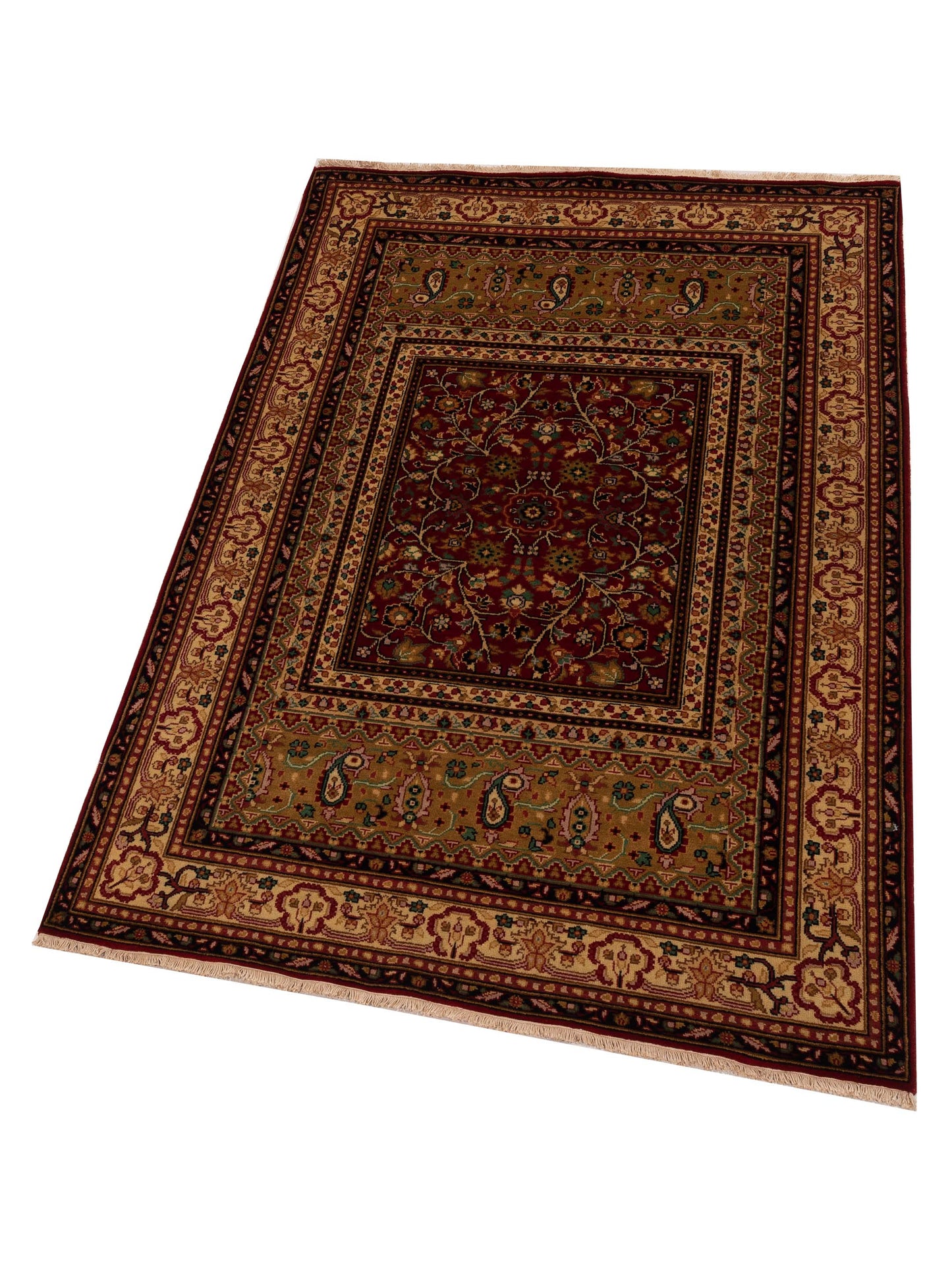 Sivas 129481 Red Ivory 4x6.1 Hand Knotted Rug