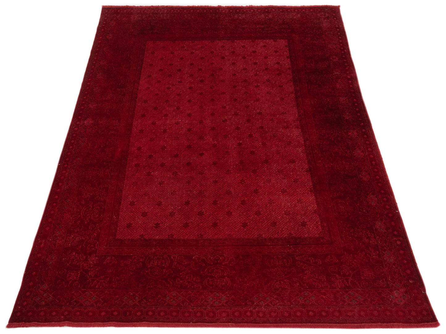 Vintage 108998 Red 6.10x8.8 Hand Knotted Rug