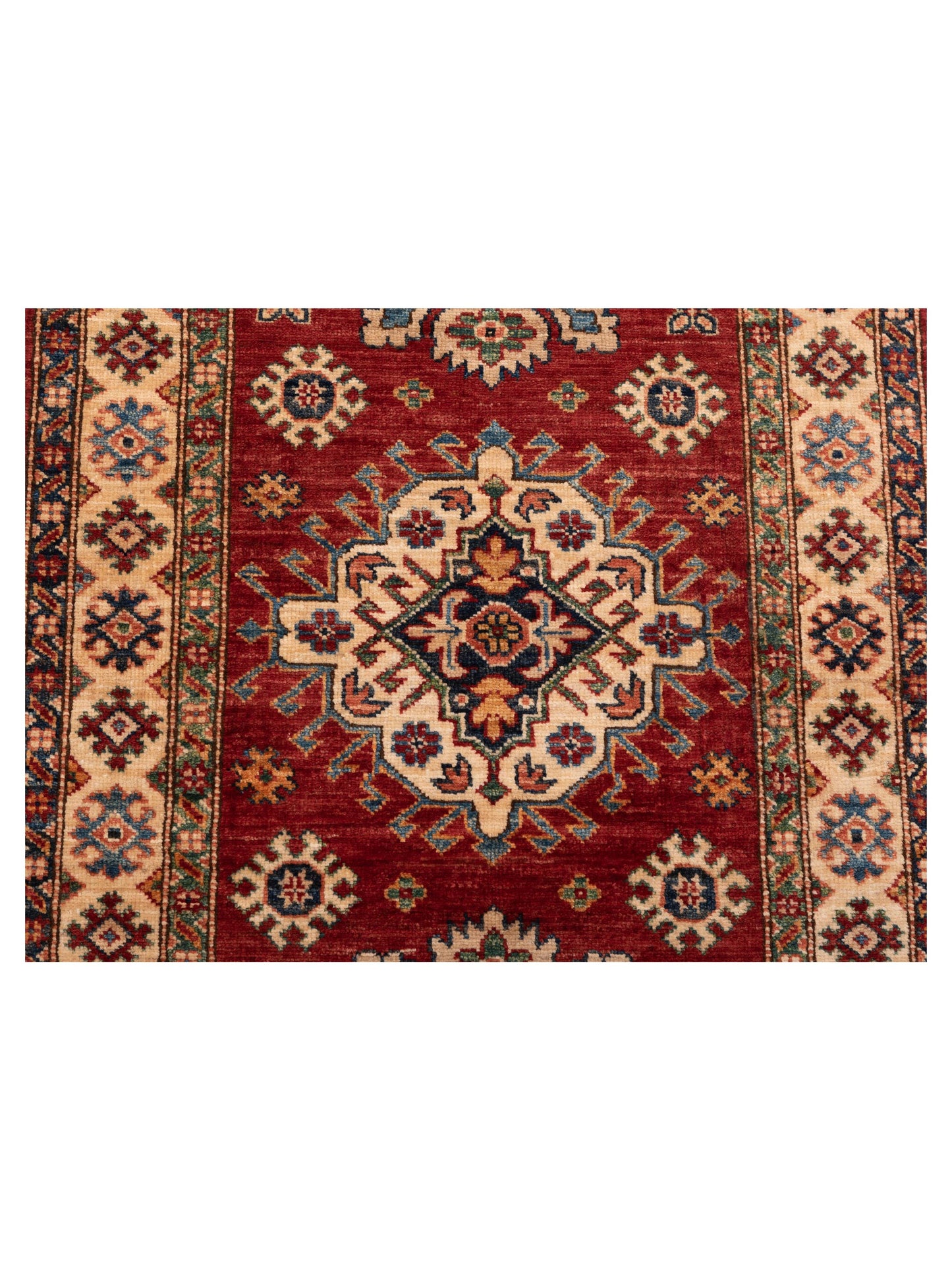 Artisan Kazak 149152 Red Ivory 2.8x4 Hand Knotted Rug