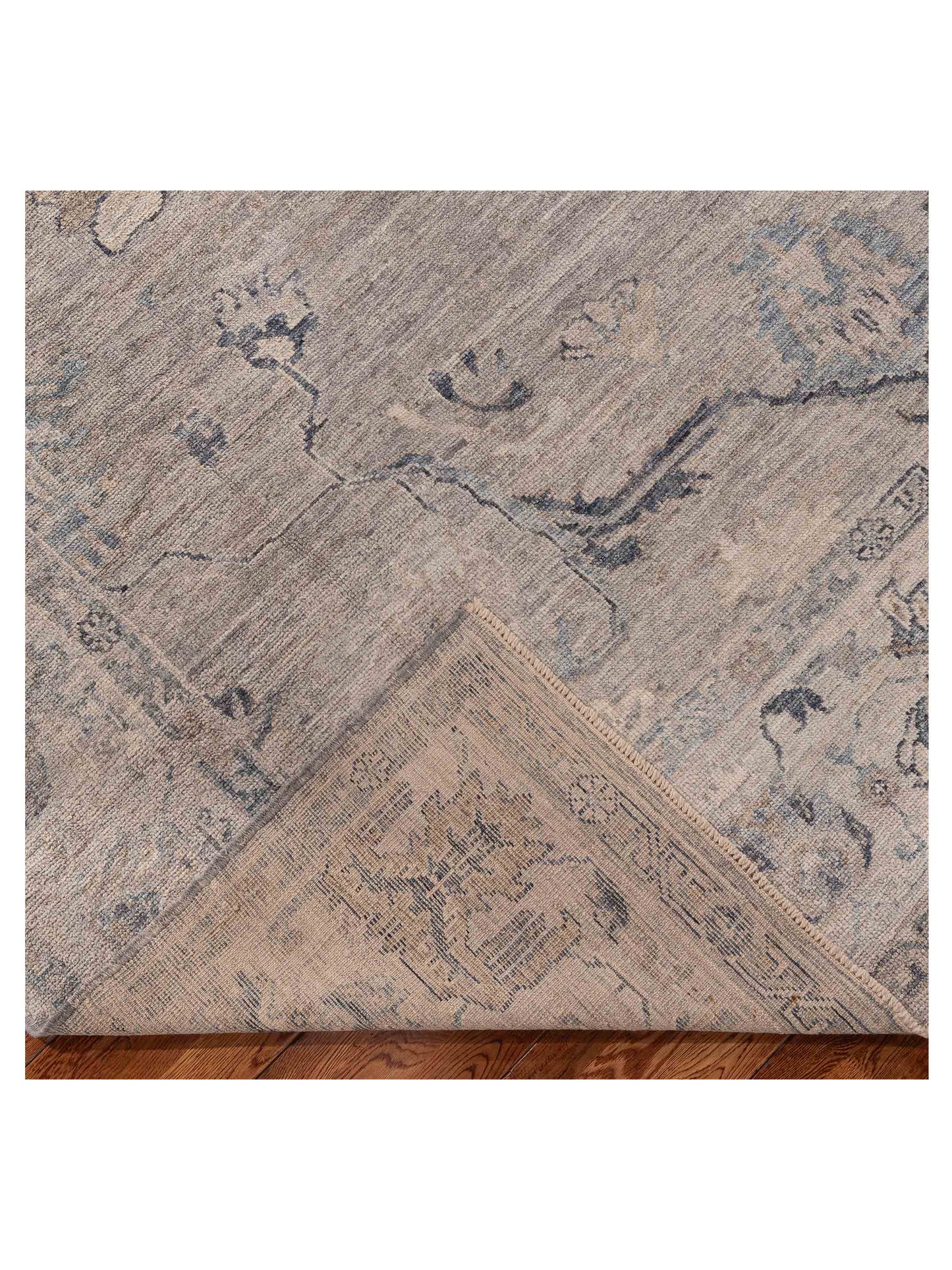 Angora Oushak 156156 Gray Silver 9.1x11.11 Hand Knotted Rug