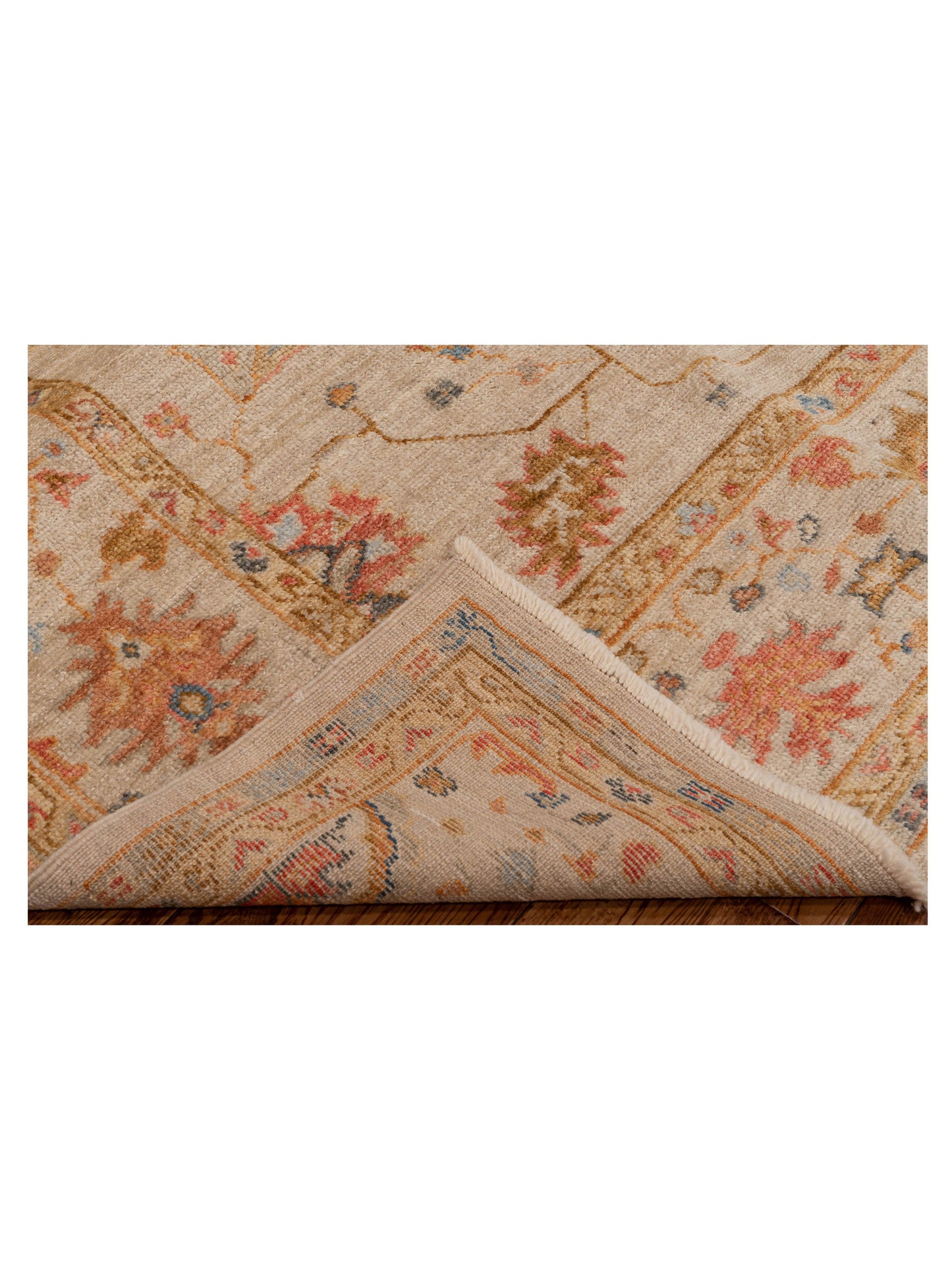 Angora Oushak 149381 Ivory Ivory 8x9.7 Hand Knotted Rug