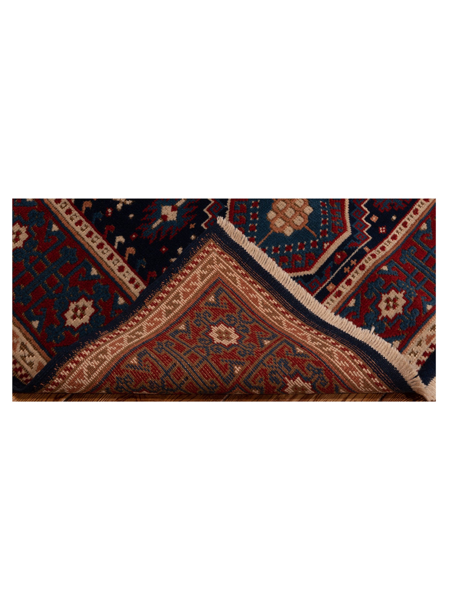 Turkish Shirwan 145245 Navy Red 4.2x5.2 Hand Knotted Rug