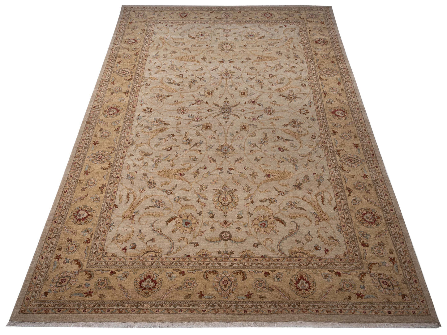Ghazani 88669 Ivory Gold 11.9x18.3 Hand Knotted Rug