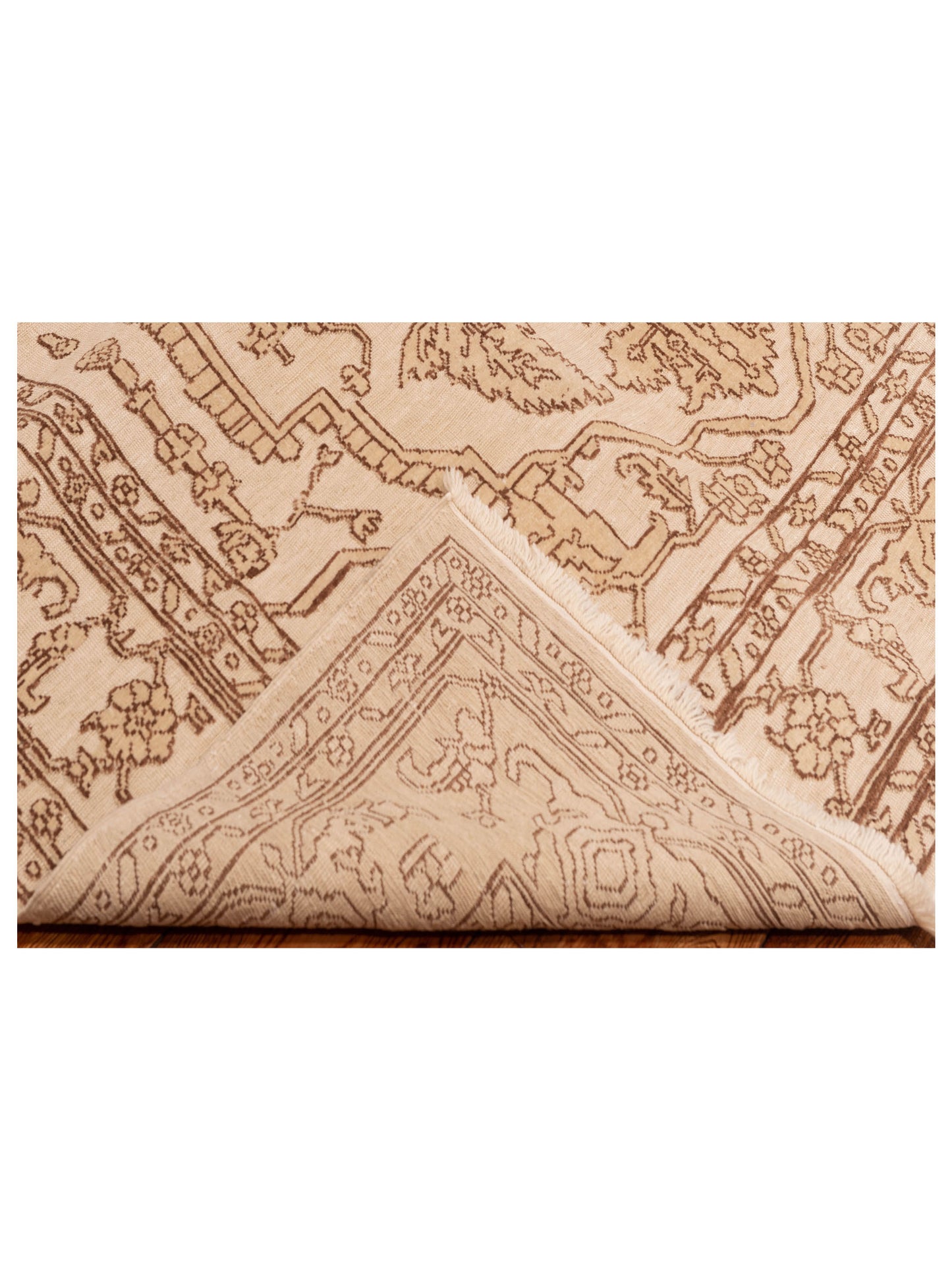Defne Agate Ivory Brown 6.5x9.1 Hand Knotted Rug