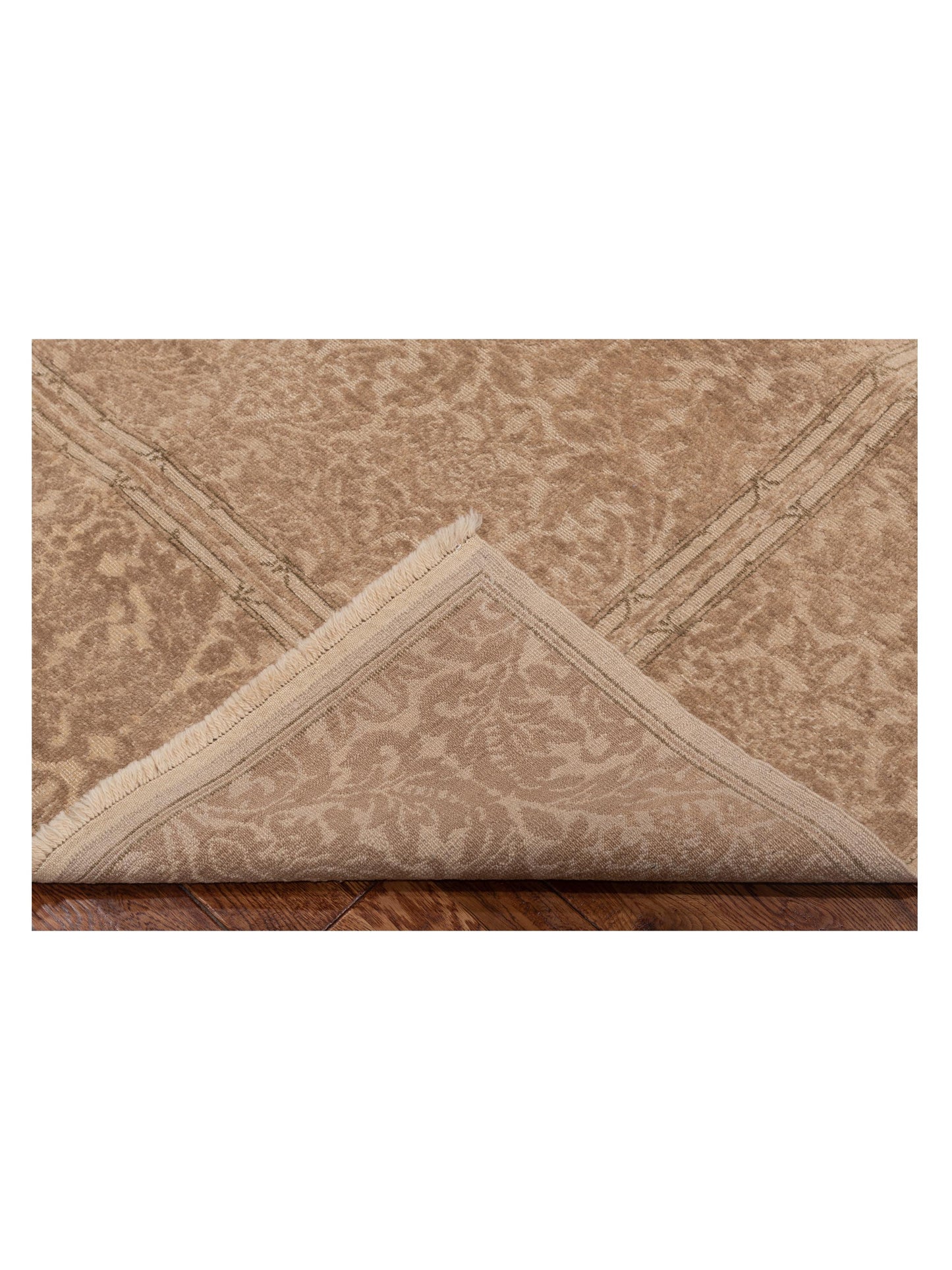 Defne Rose Beige Light Brown 6.2x9.1 Hand Knotted Rug
