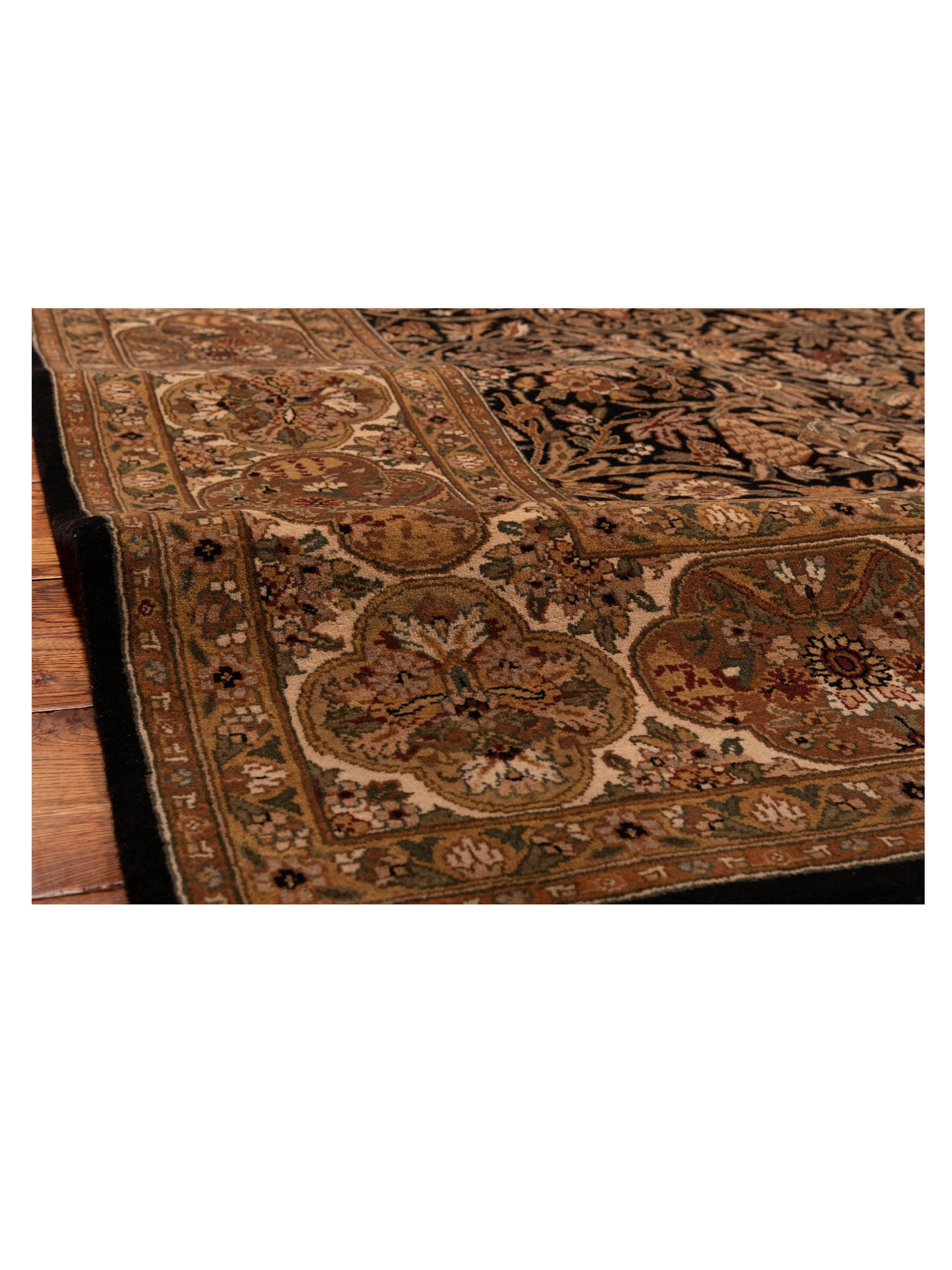 Jahan 90995 Black Ivory 9.2x11.8 Hand Knotted Rug