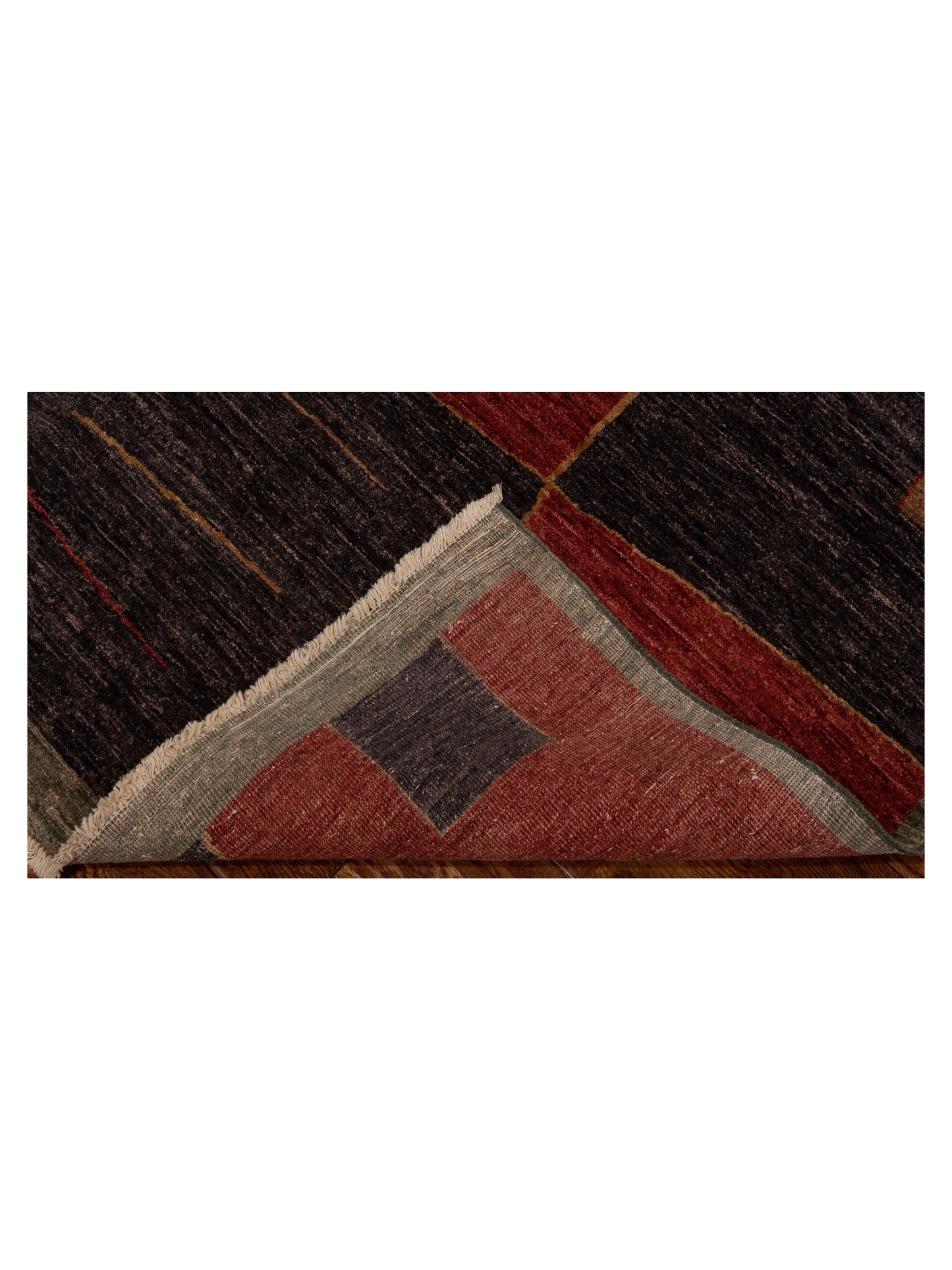 Bahar 94796 Red Charcoal 3.3x4.11 Hand Knotted Rug