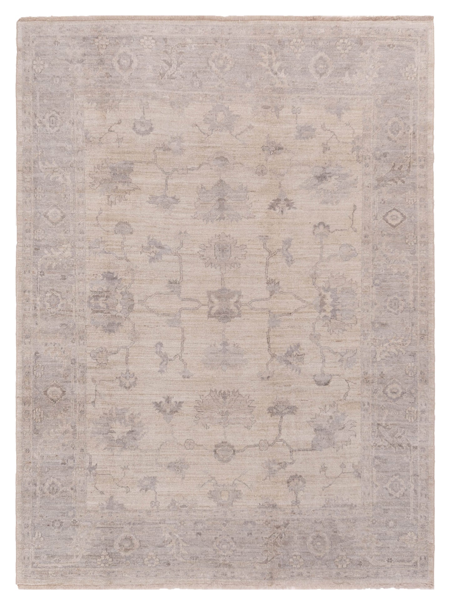 Anadol Angora Oushak  Ivory Light Gray Traditional