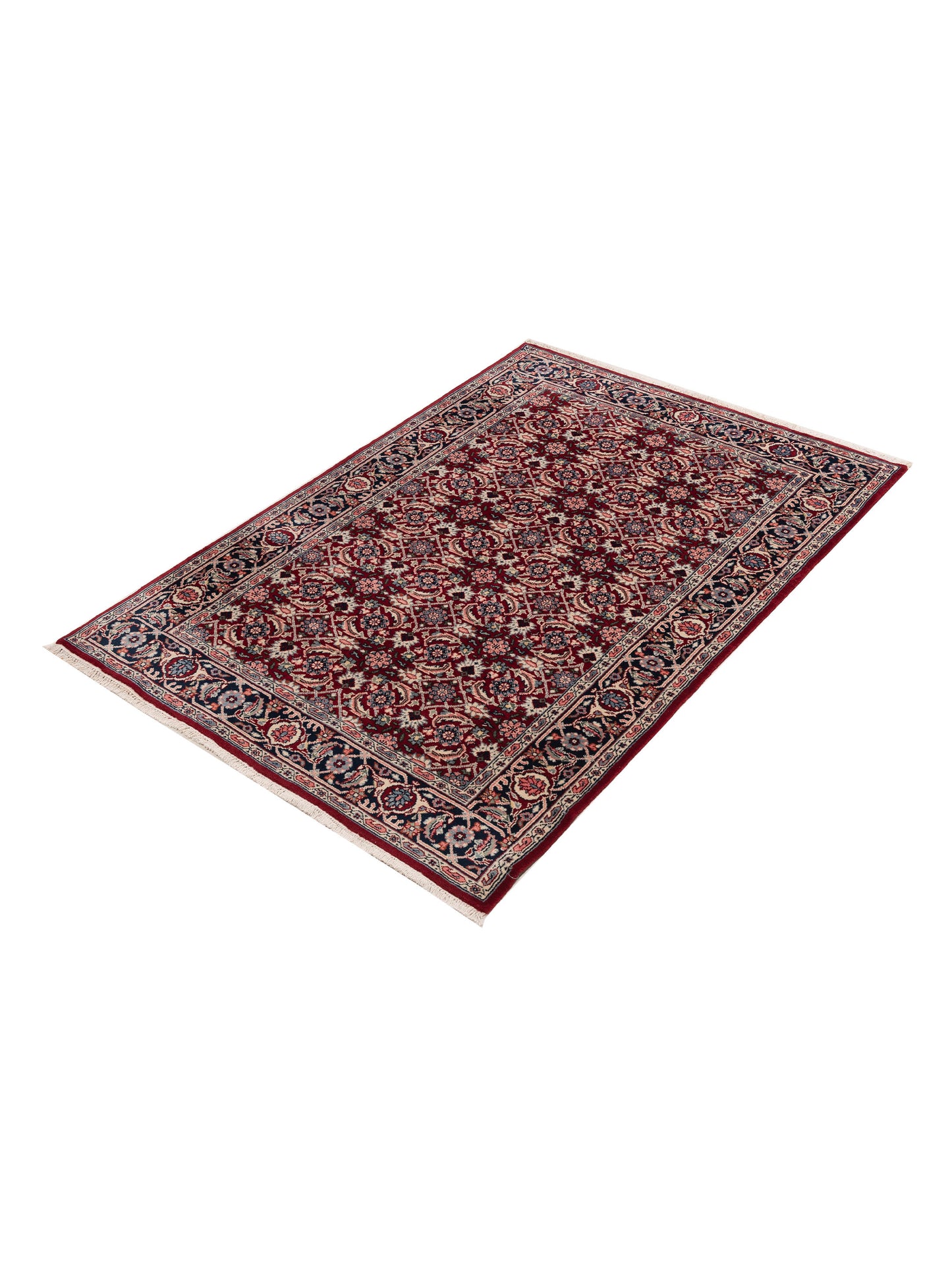 Crown 147782 Red Navy 5.4x7.11 Hand Knotted Rug