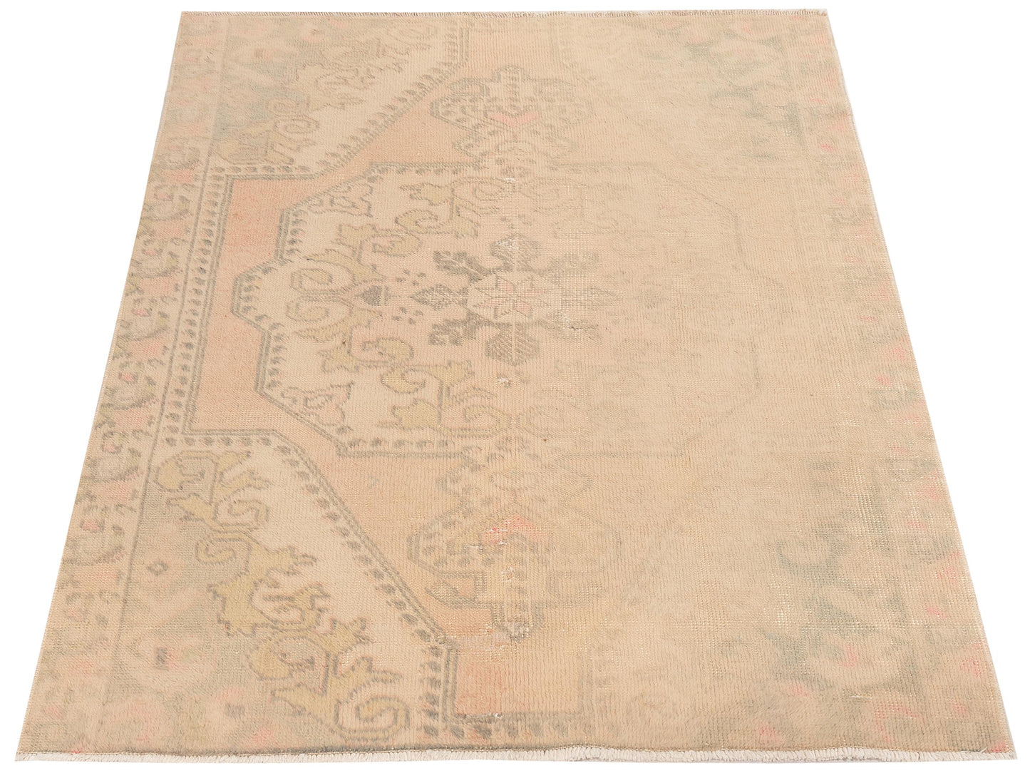 Old Anatolian 146695 Pink Silver 4.2x6.2 Hand Knotted Rug